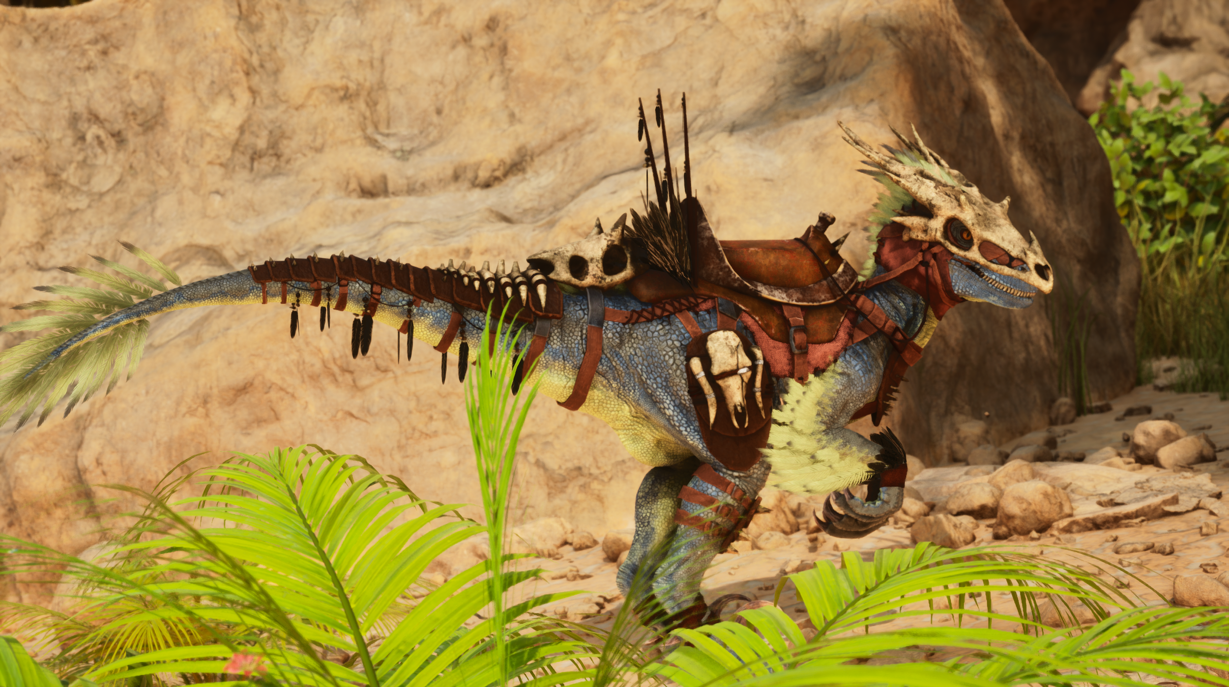 Tribal Head-Hunter Raptor Saddle