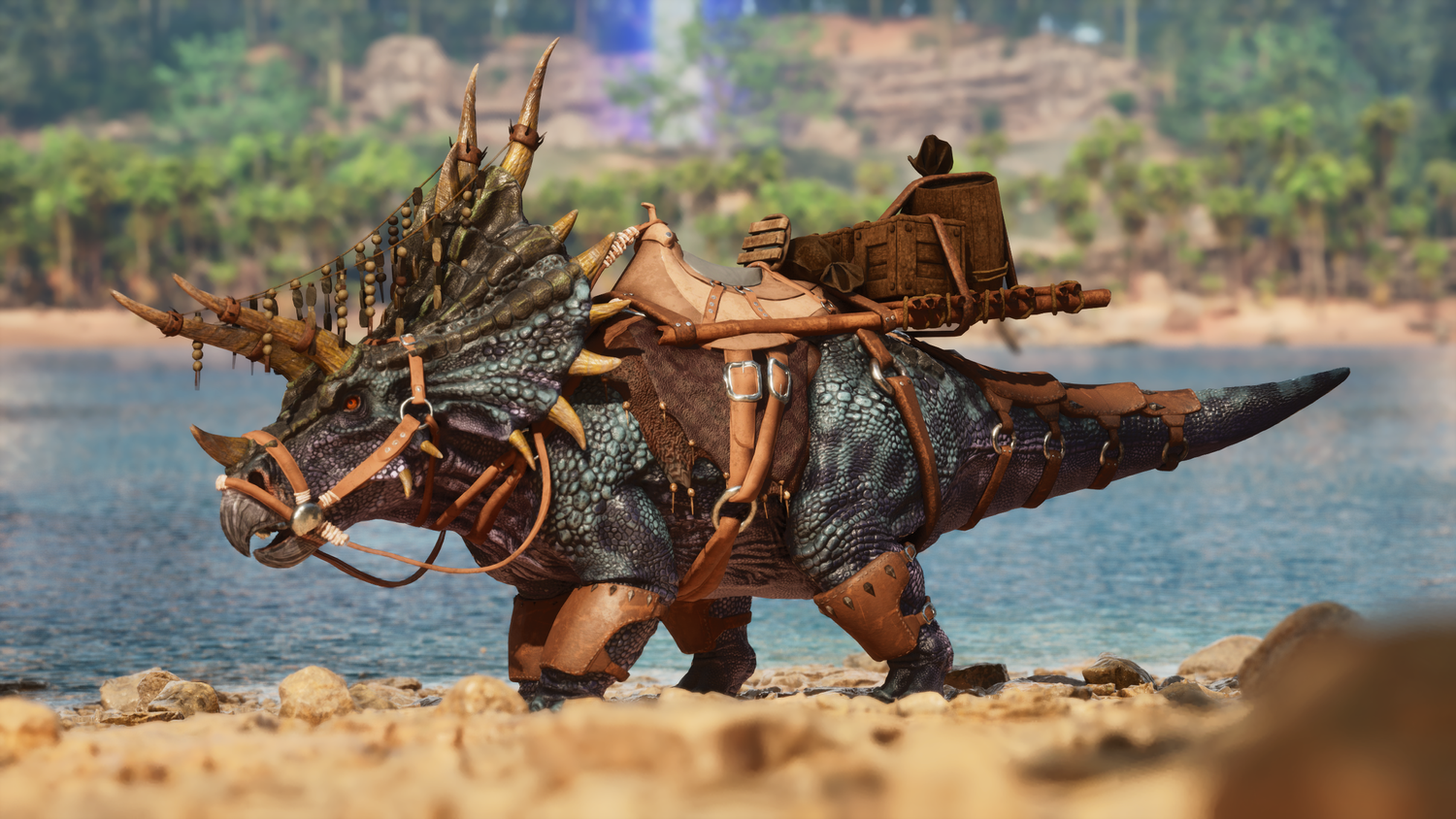 Tribal Triceratops Sentinel Saddle