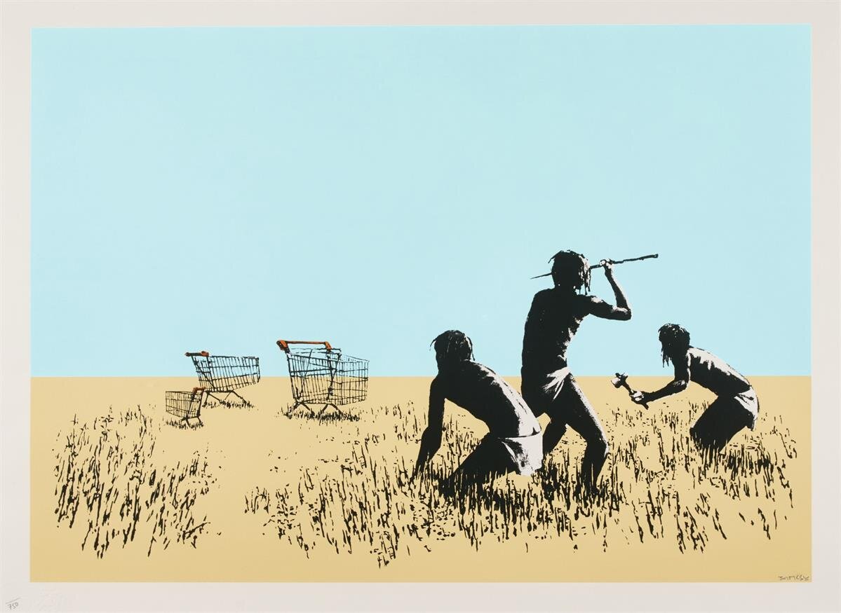 Get a Banksy Buy Banksy art Banksy trolley hunters