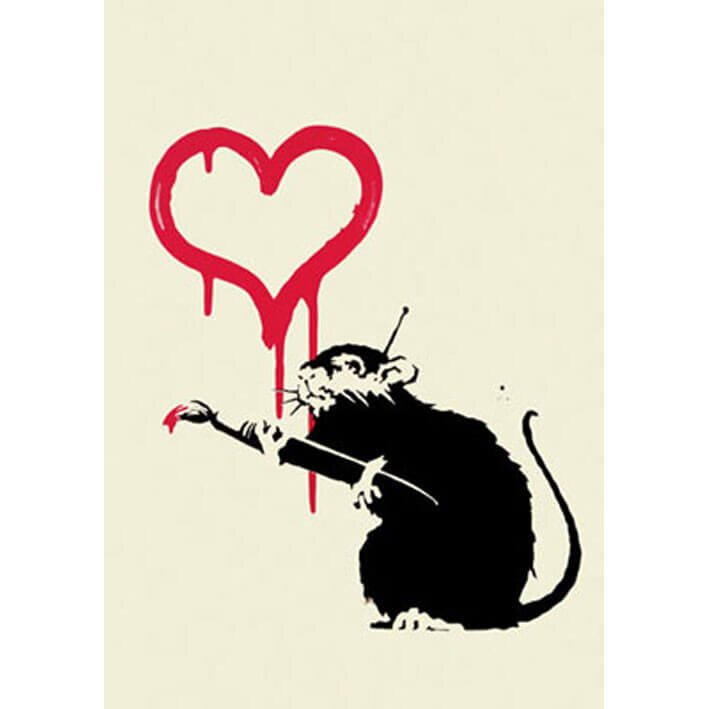 Get a Banksy Buy Banksy art Banksy love rat