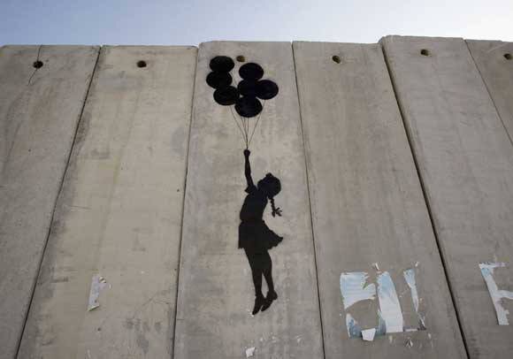 banksy balloon girl palestine