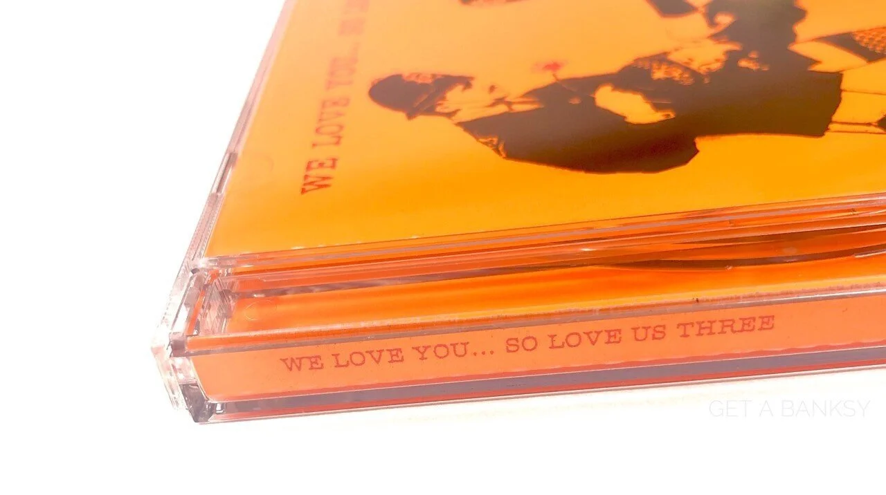 We Love You So Love Us Three CD Banksy designed cover artwork 