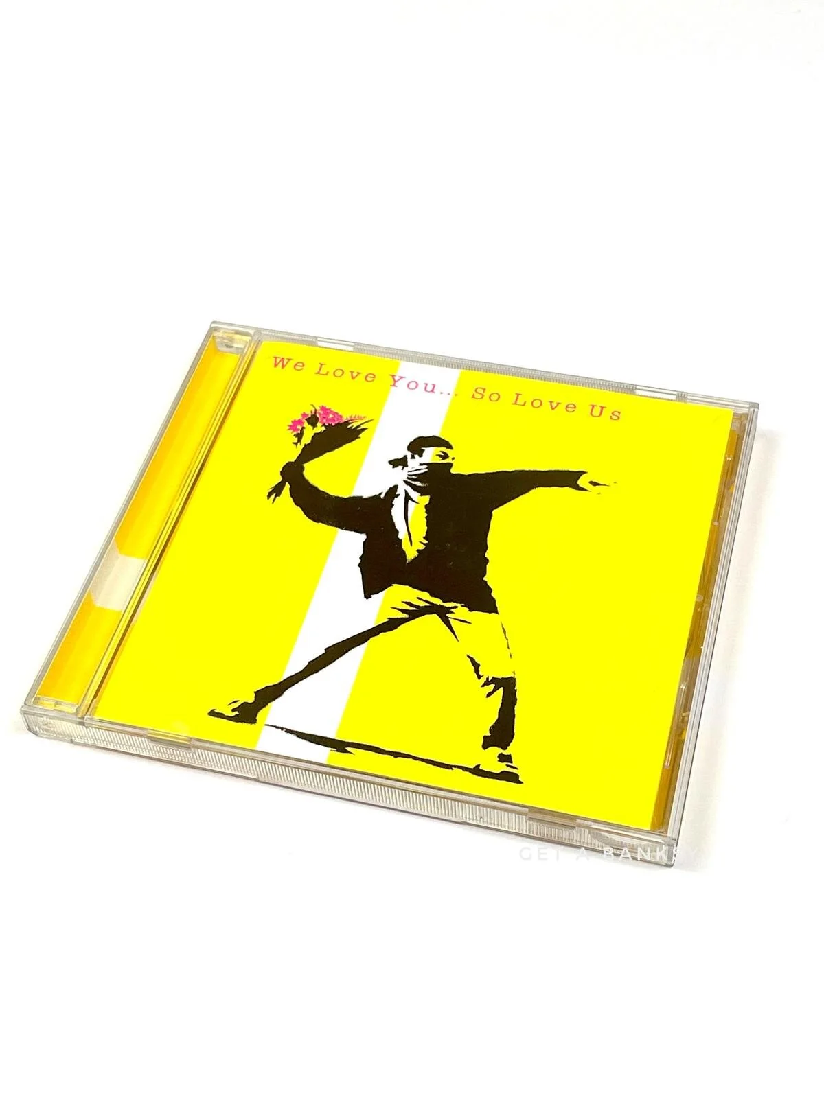 We Love You So Love Us Banksy Flower Thrower cover artwork — Get a 
