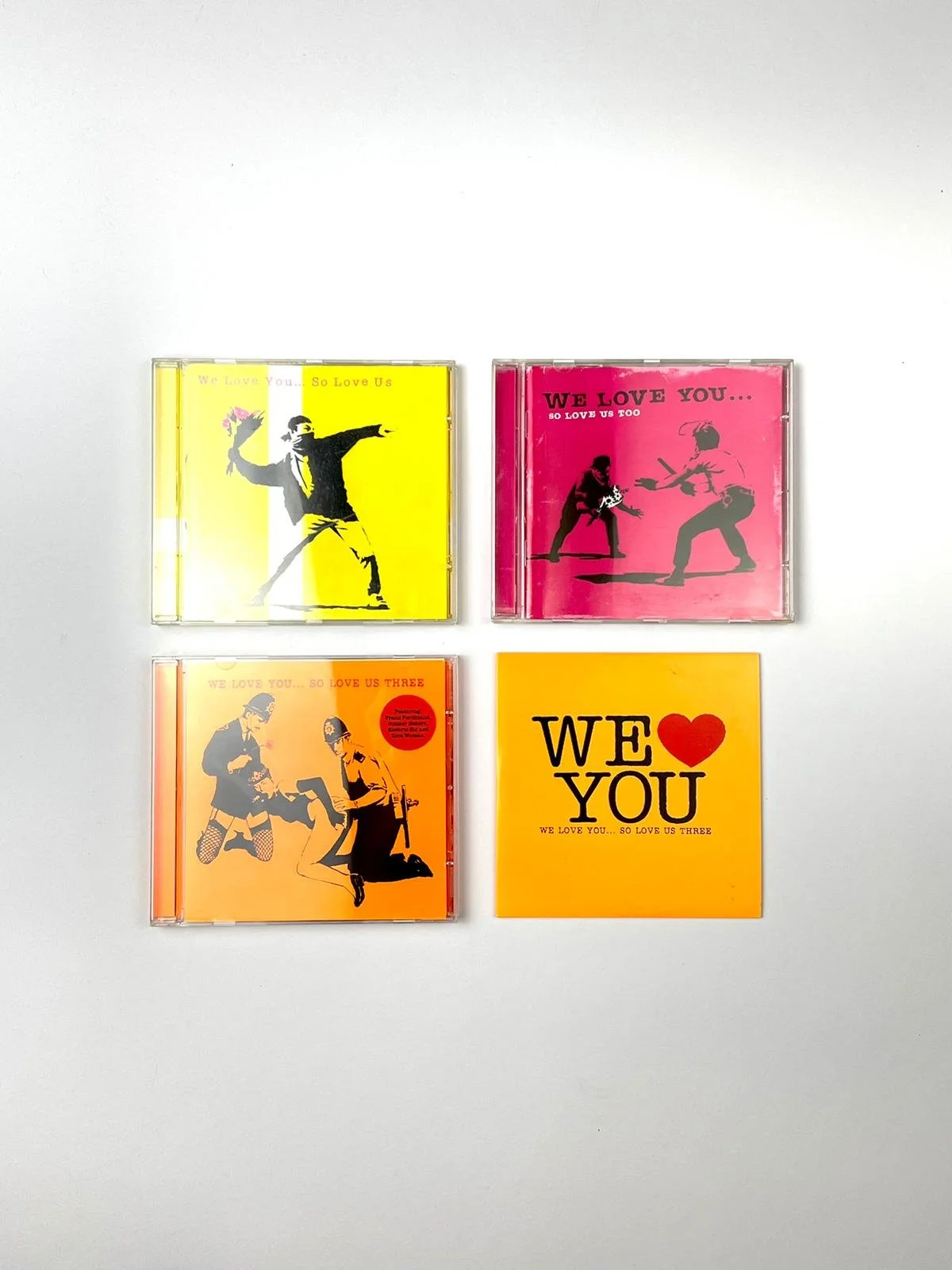We Love You So Love Us CD Set of 4 Banksy artwork and credit — Get 