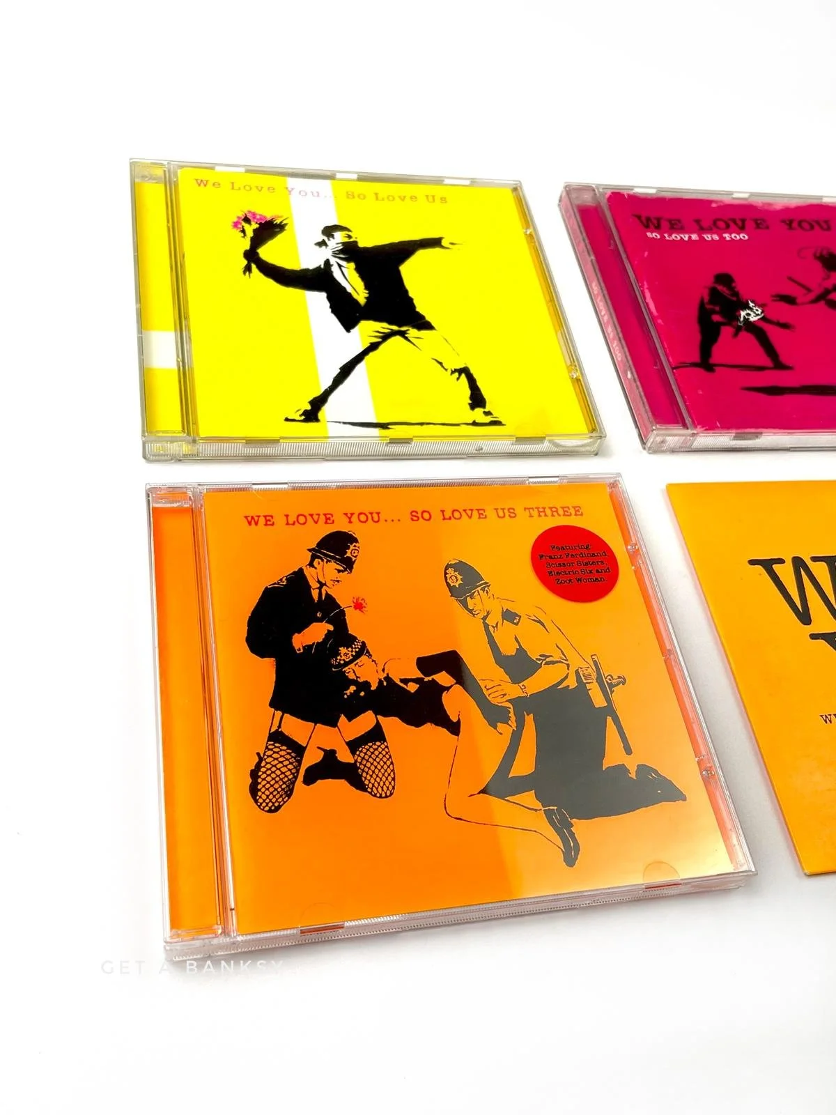 We Love You So Love Us CD Set of 4 Banksy artwork and credit — Get 