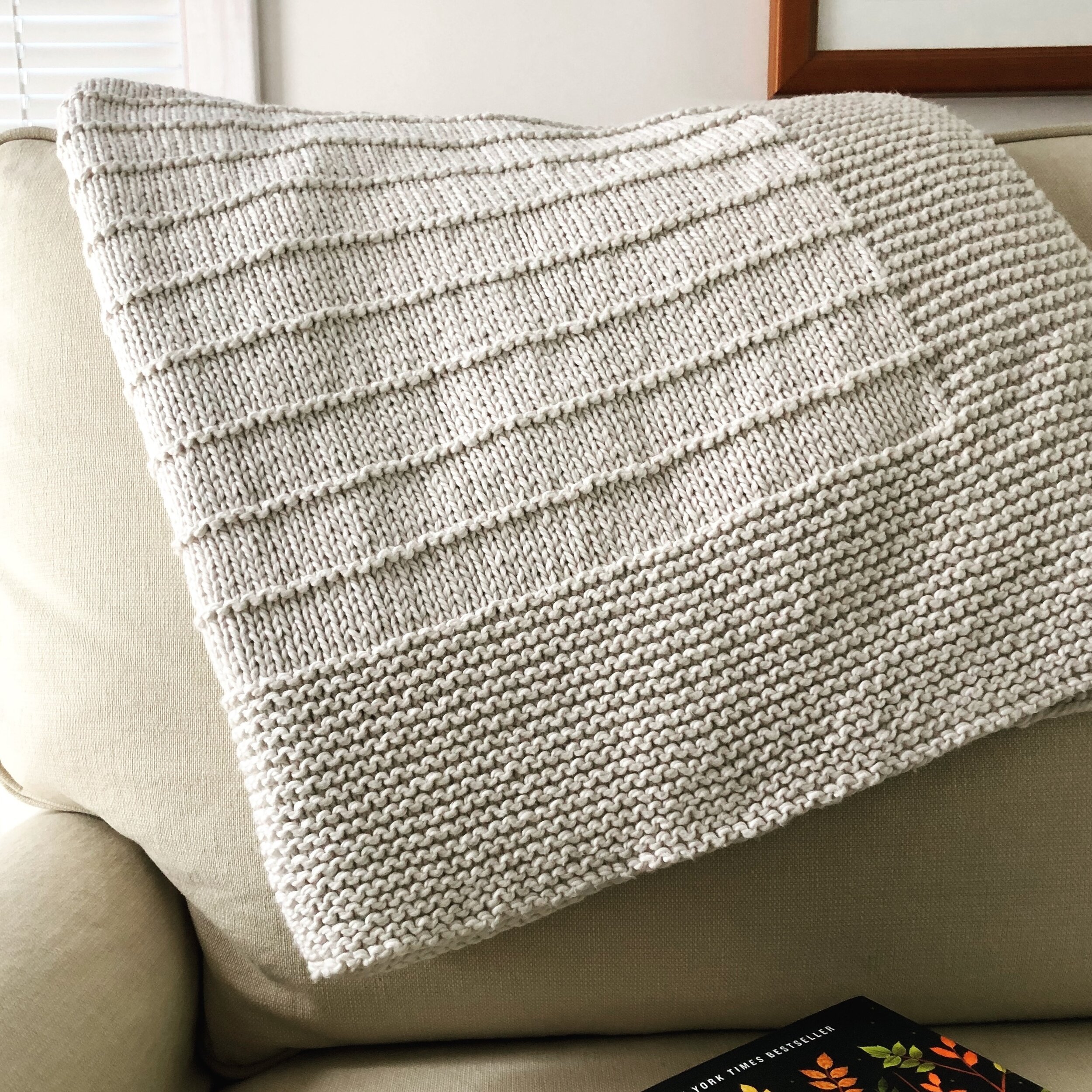 Easy Baby Blanket Knitting Pattern For Beginners On The Porch For Worsted Yarn Modern Baby Fifty Four Ten Studio