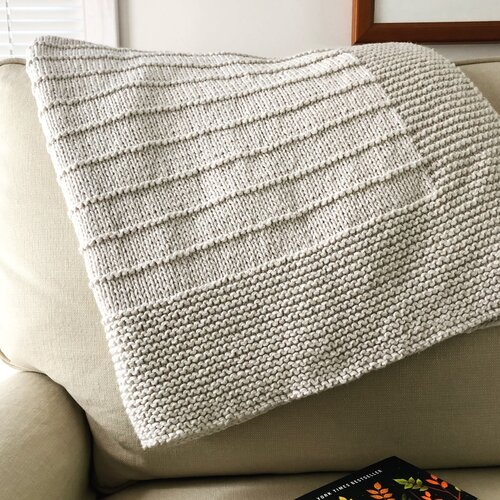Easy Striped Blanket Knitting Pattern for Hue & Me Yarn — Fifty Four Ten  Studio