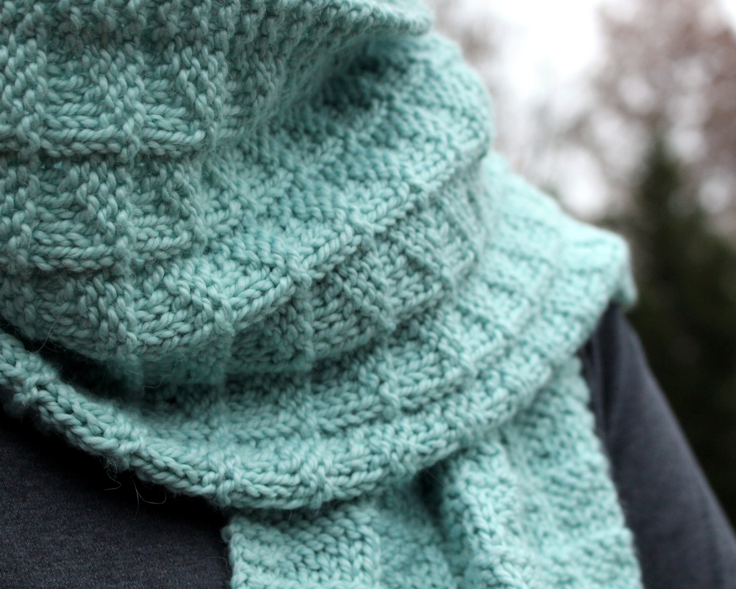 Easy to Knit Reversible Scarf Knitting Pattern Worsted Yarn - These ...