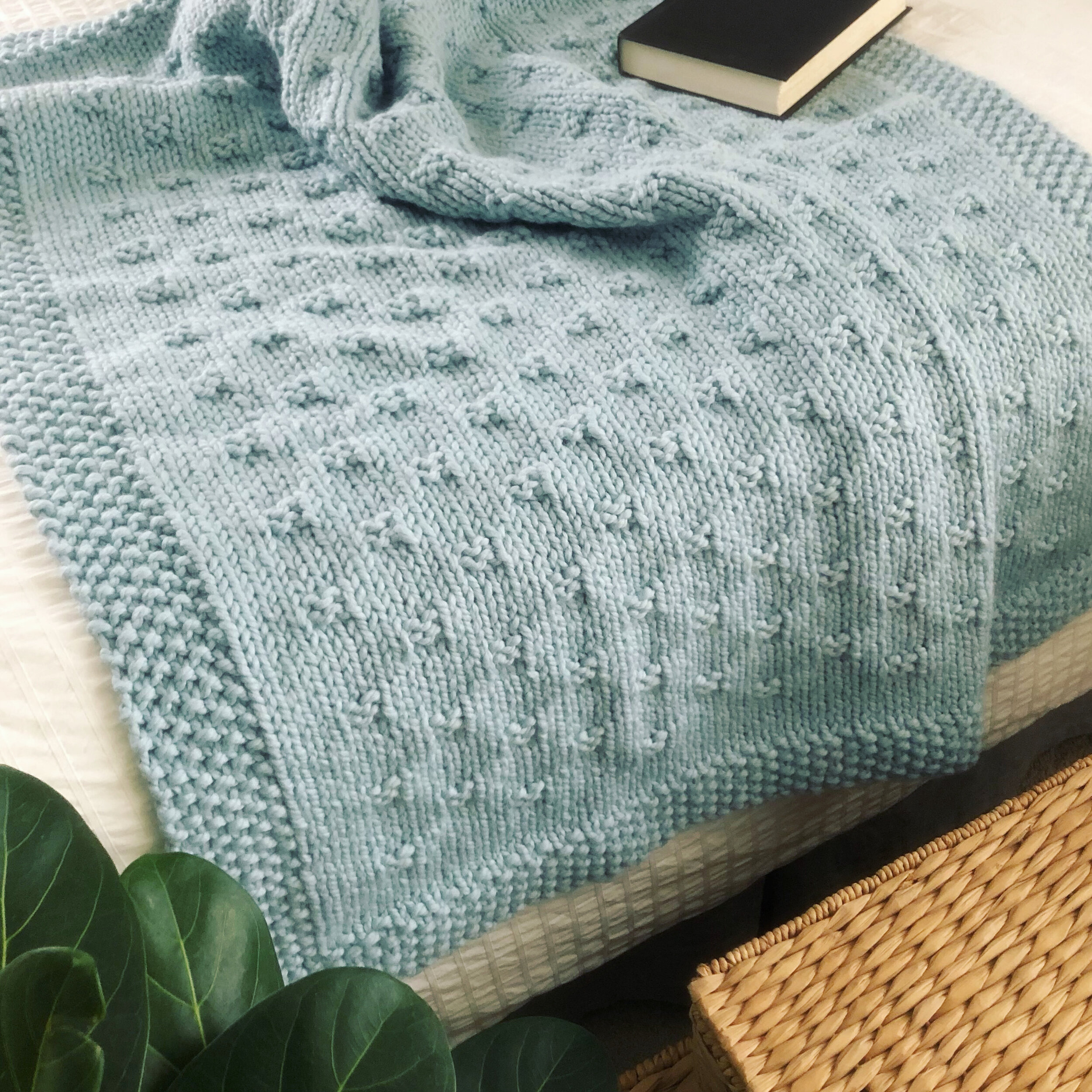 Chunky Blanket Knitting Pattern for Super Bulky Yarn - Belleview ...