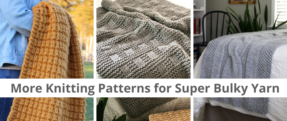 Blanket Knitting Pattern for Super Bulky Yarn - Over the Rooftops