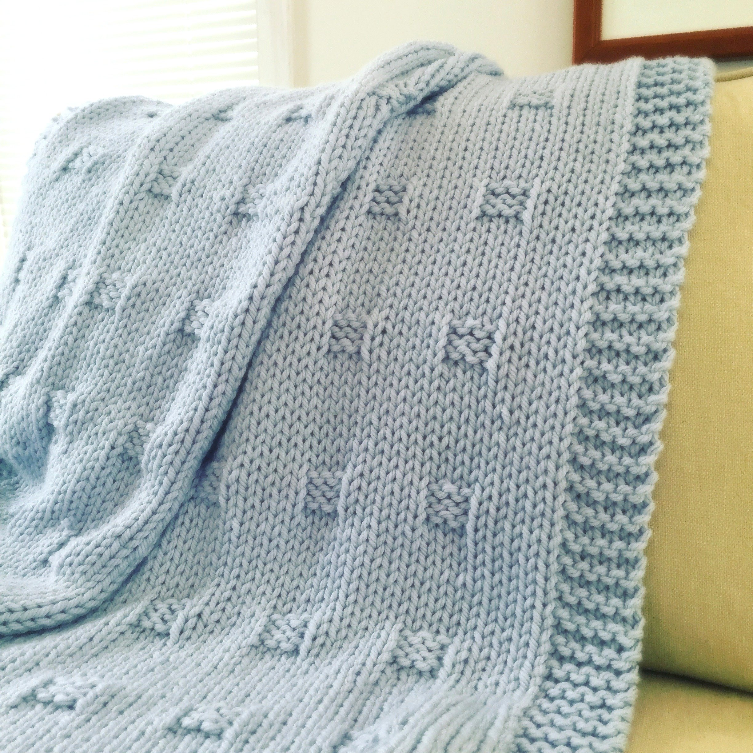 Graph Paper Blanket Knitting Pattern for Super Bulky Yarn Chunky Afghan Throw Easy to Knit.JPG