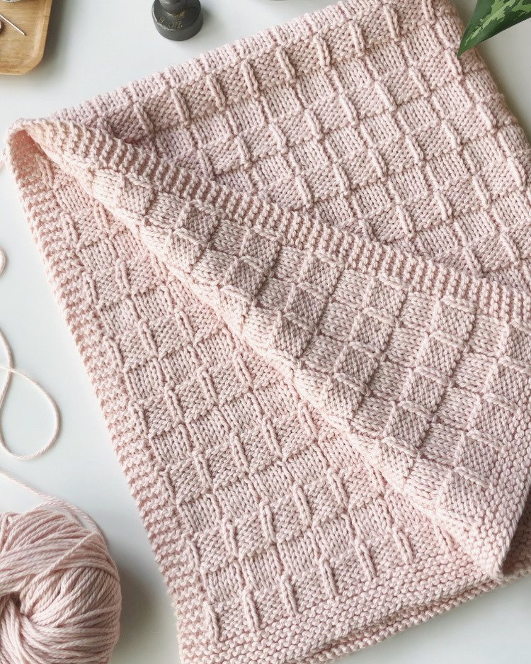 The Days to Come Blanket Knitting Pattern for Baby Throw Afghan Reversible Pink JAN 2022 8.JPG