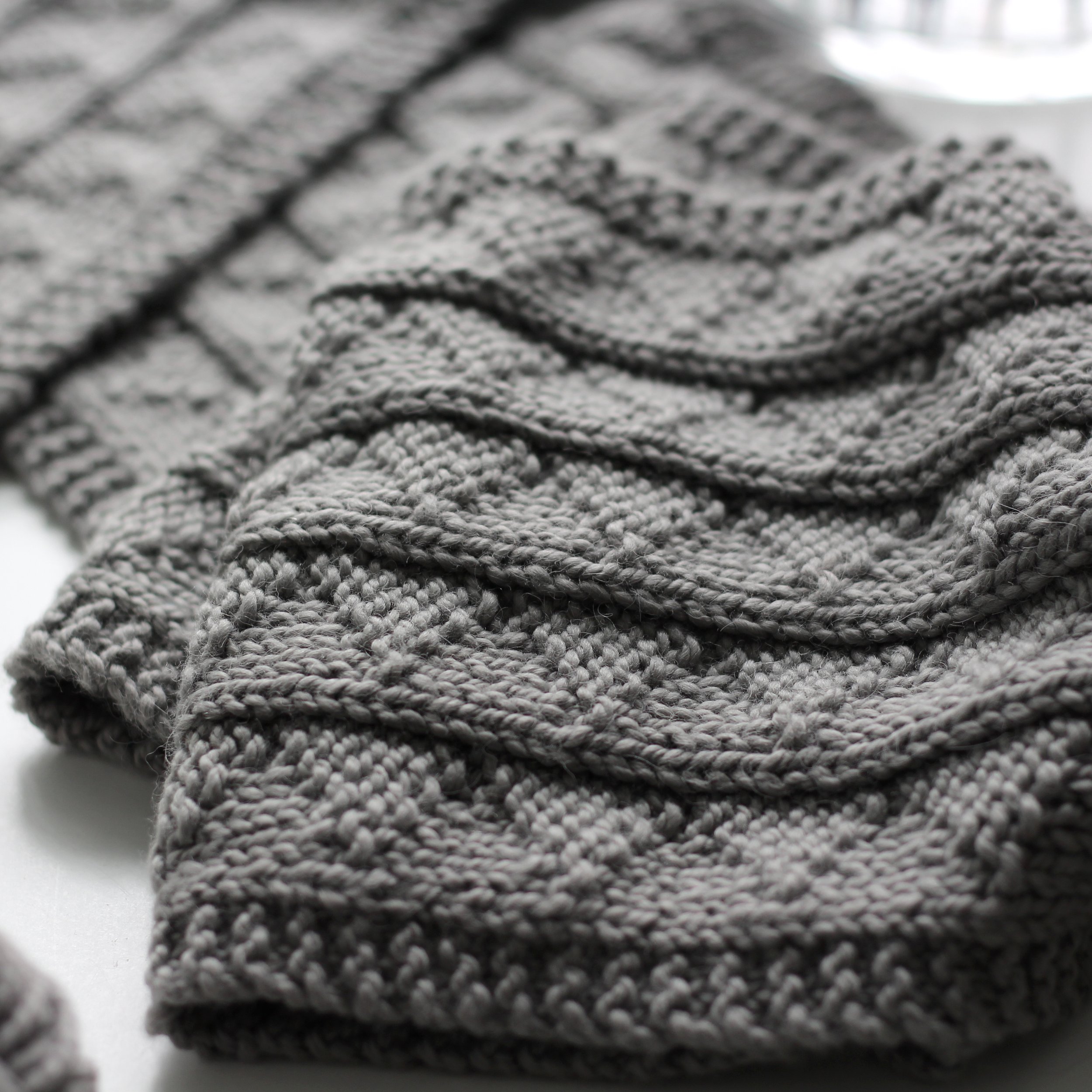 Looking Forward Scarf wrap knitting pattern for Aran weight yarn Fifty Four Ten Studio 16.JPG