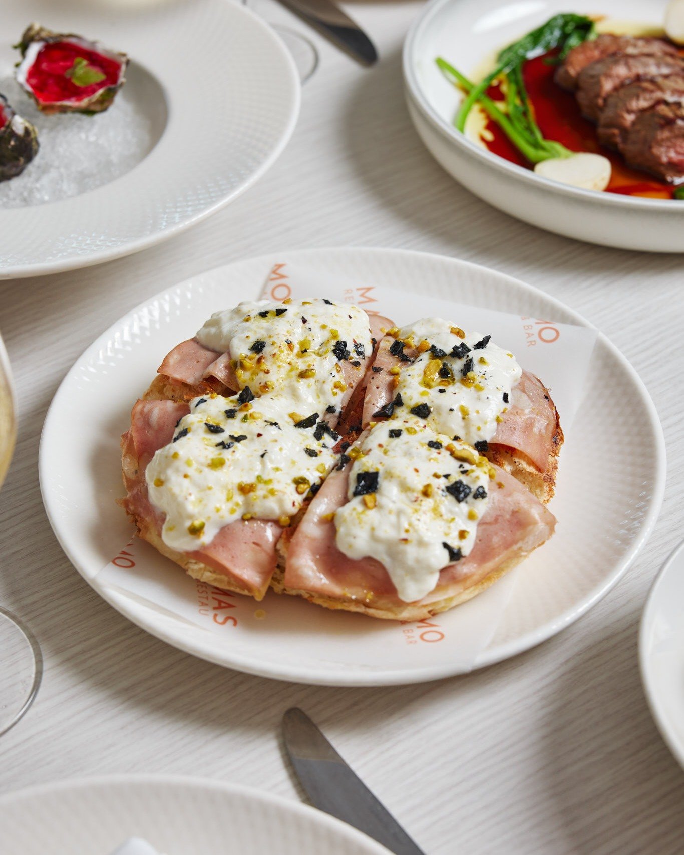 Our housemade focaccia topped with mortadella, stracciatella, and pistachio is a must-try! Available on our regular menu or as part of our $50 Pronto Banquet.

www.massimorestaurant.com.au/bookings for reservations or call us on (07) 3221 1663
123 Ea
