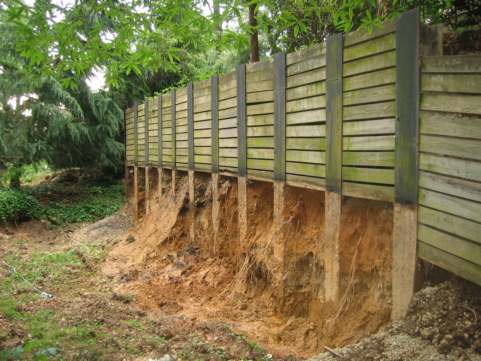 Pile Wall Failure and Landslide