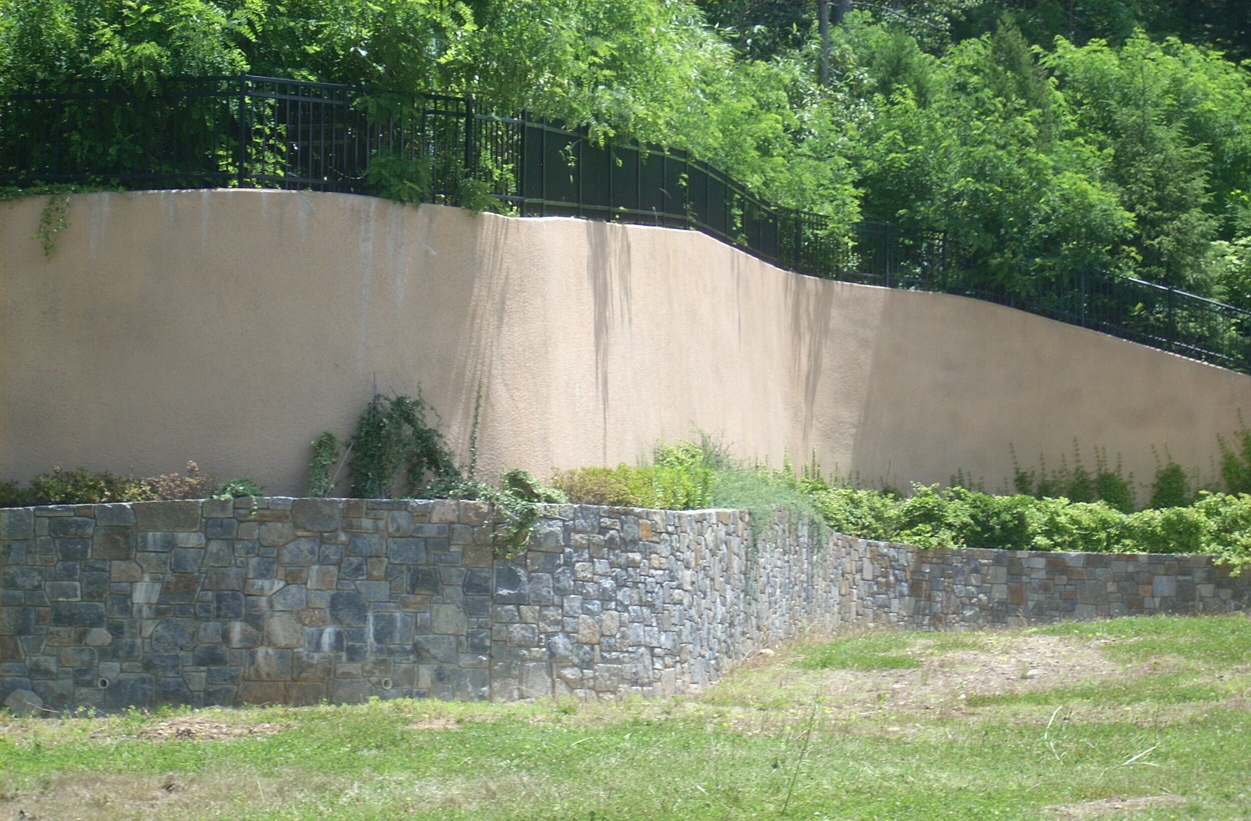 Beam and Gunite Wall