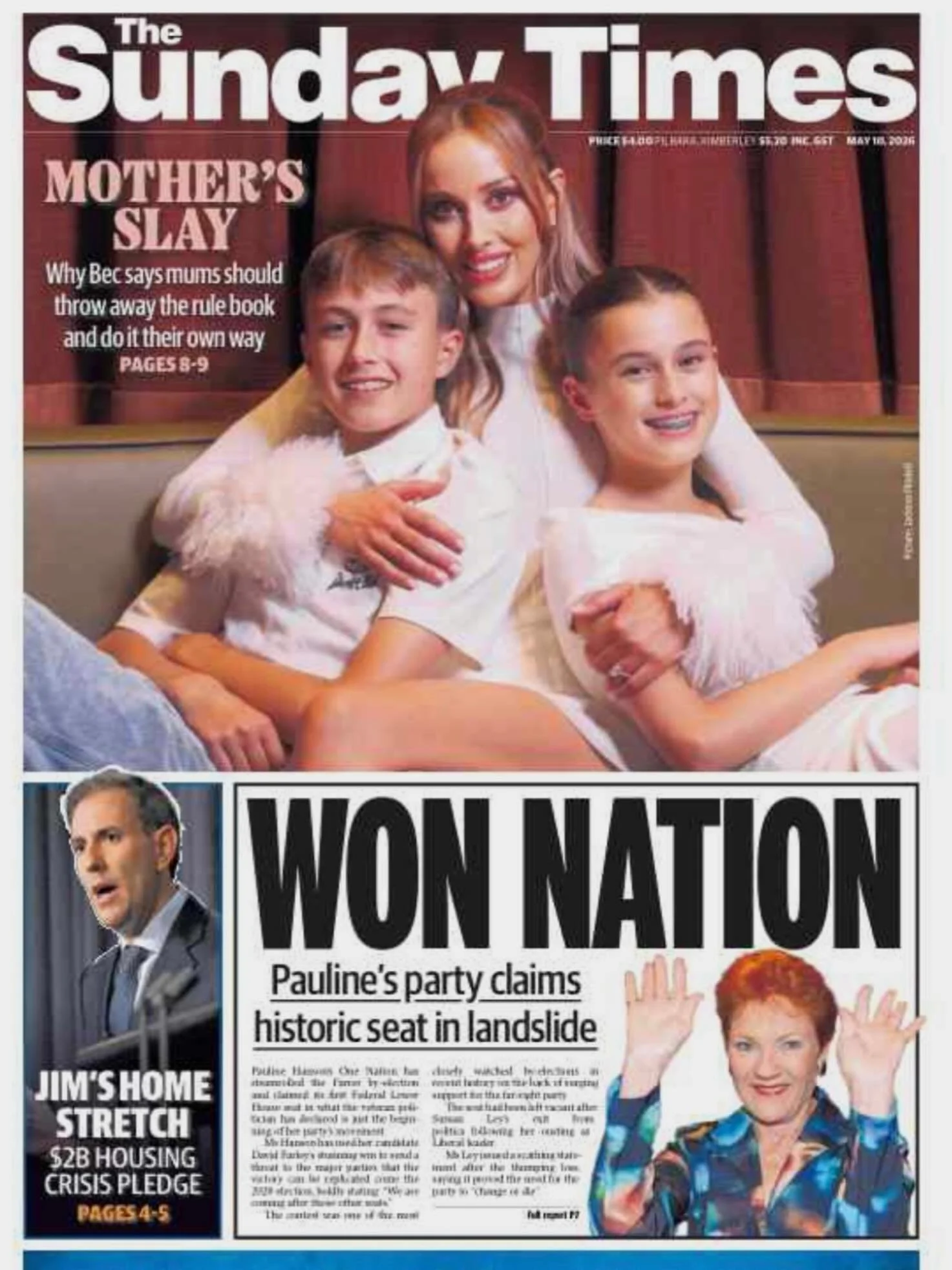 Continuing today&rsquo;s coverage, @becjudd graces the cover of @stmperth alongside her kids to chat all things Mother&rsquo;s Day and her partnership with @crownresorts ⚡️❤️