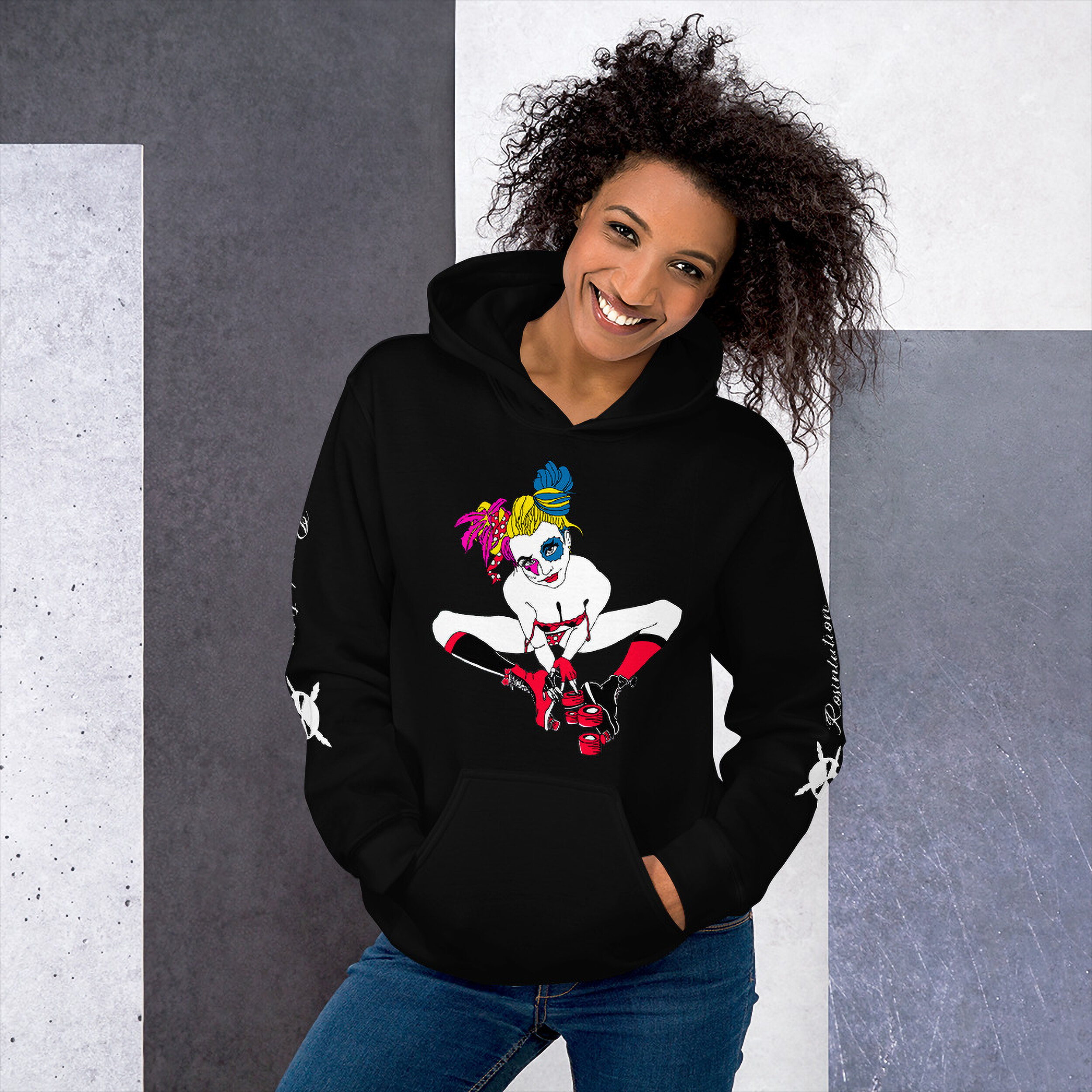 Harley-Quinn-JPEG_Lil-Monster-with-Logo-(Back-of-Sweatshirt)-PNG_Rosinlution_mockup_Front_Womens-Lifestyle_Black.jpg