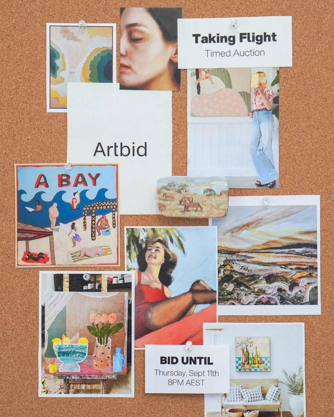 Art collage - marketing idea for Artbid social media