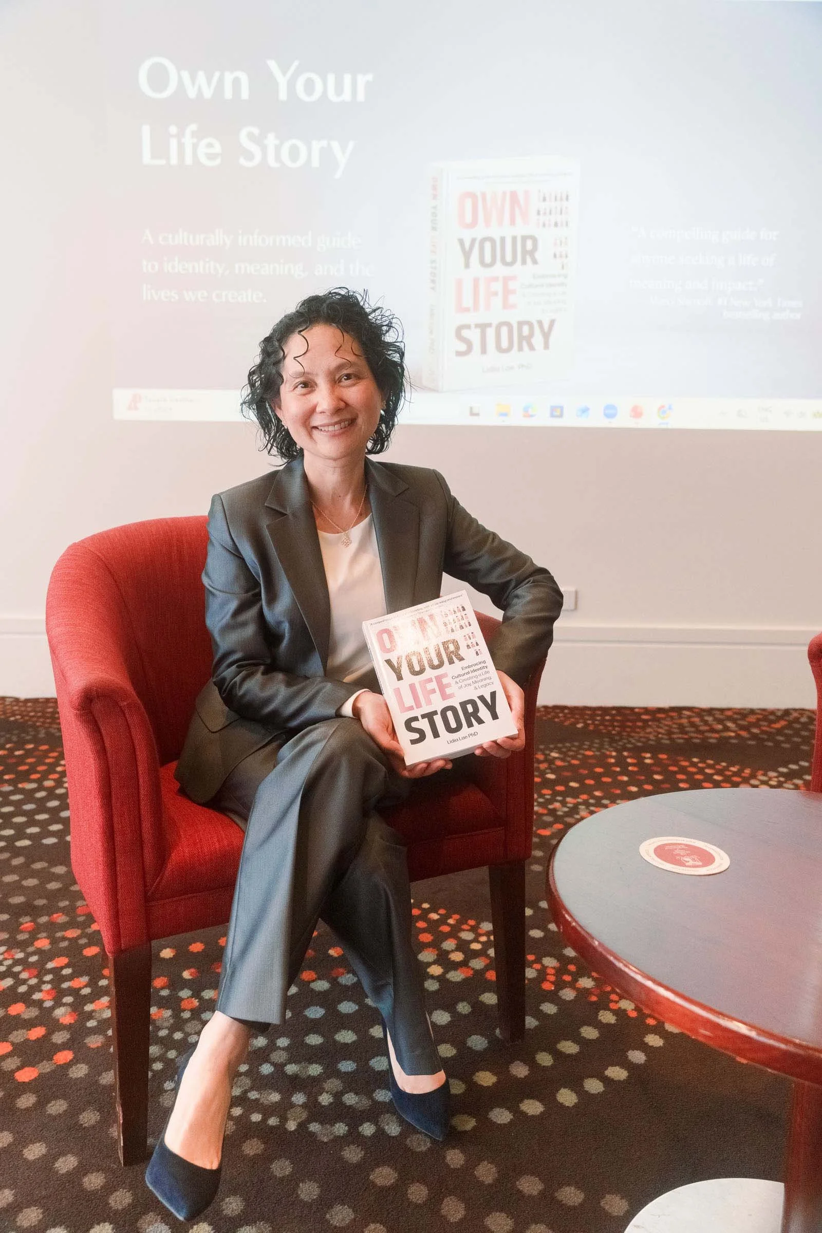 Dr Lidia Lae at her book launch event