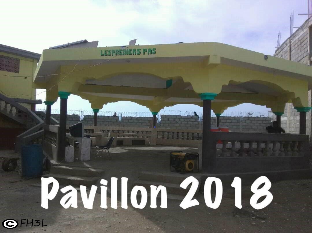 Le pavillon agrandit et reconstruit en béton en 2018