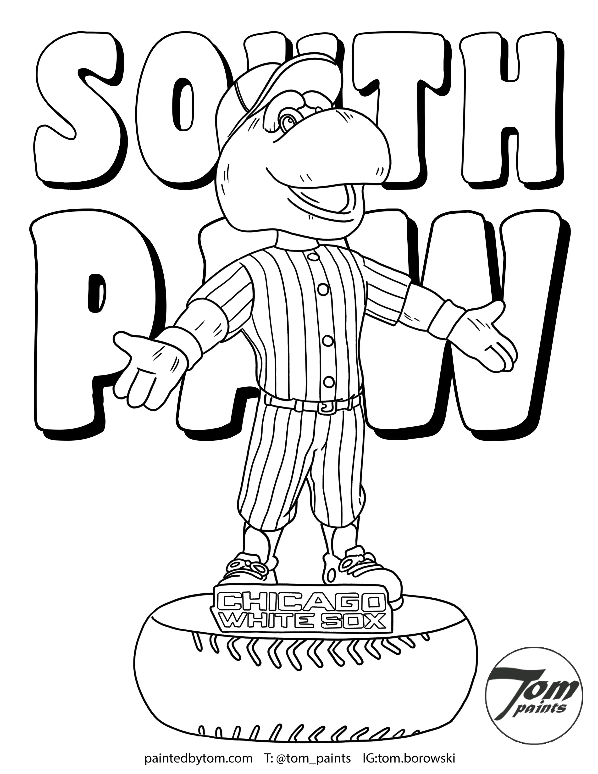 White Sox Bobblehead Coloring Book