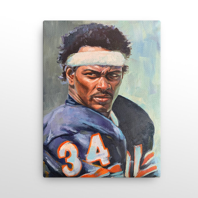 Walter Payton - 12x16 Canvas