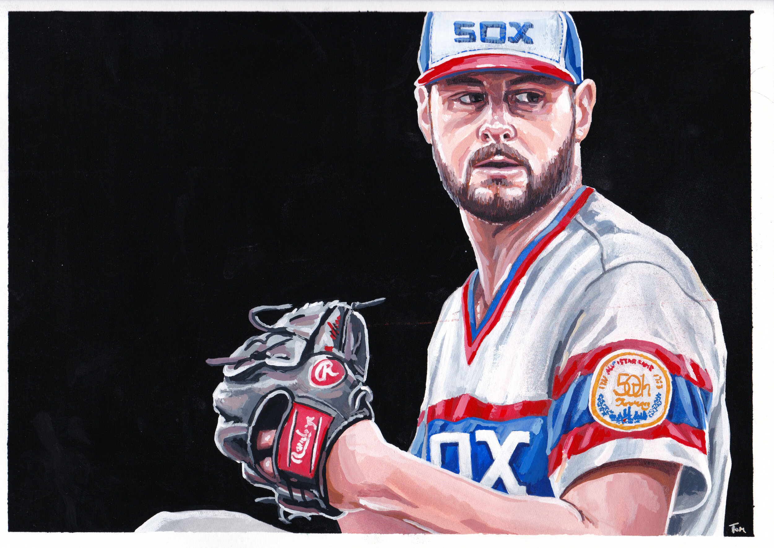 Lucas Giolito-Original Gouache