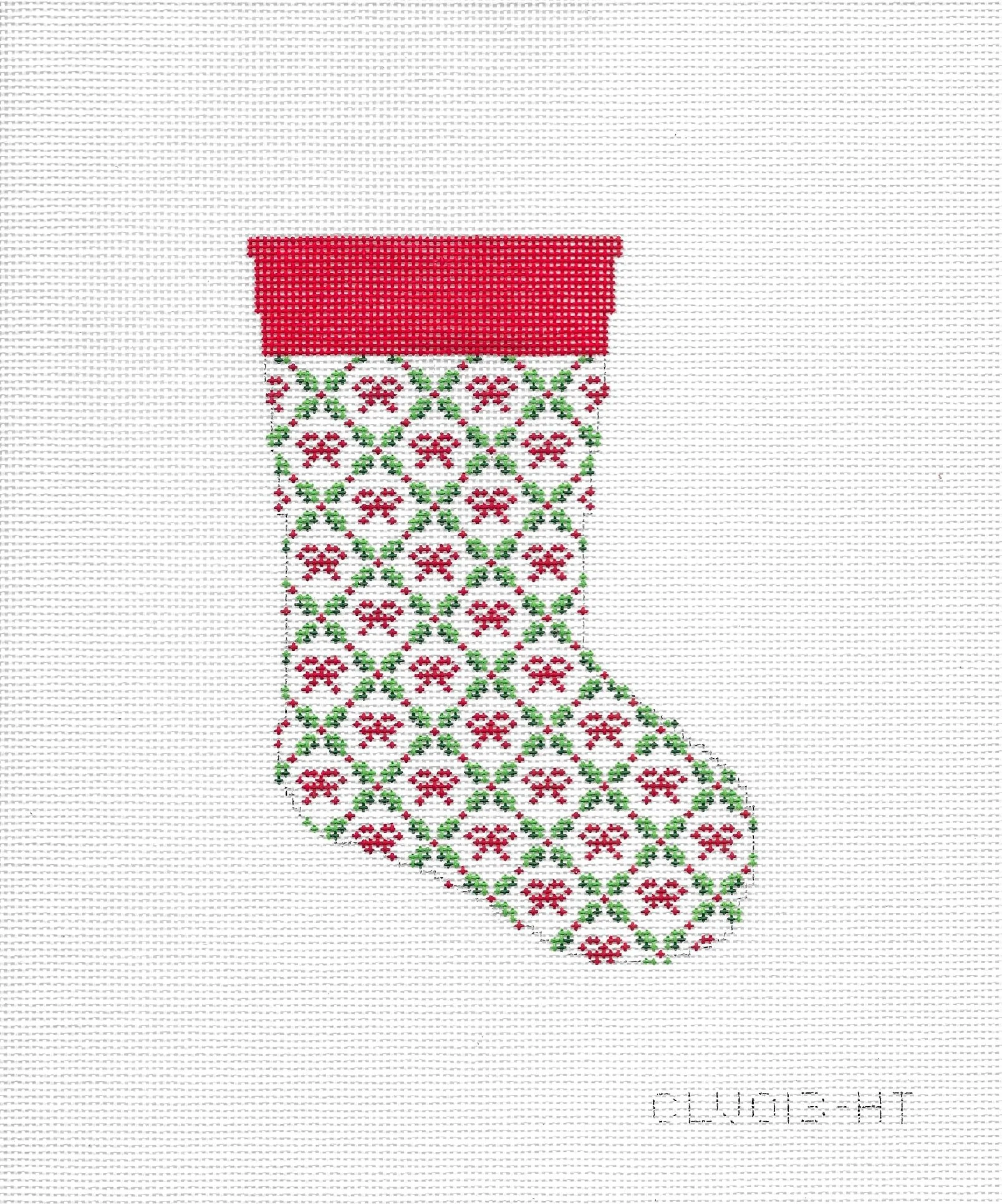 Holiday Trellis Mini Stocking