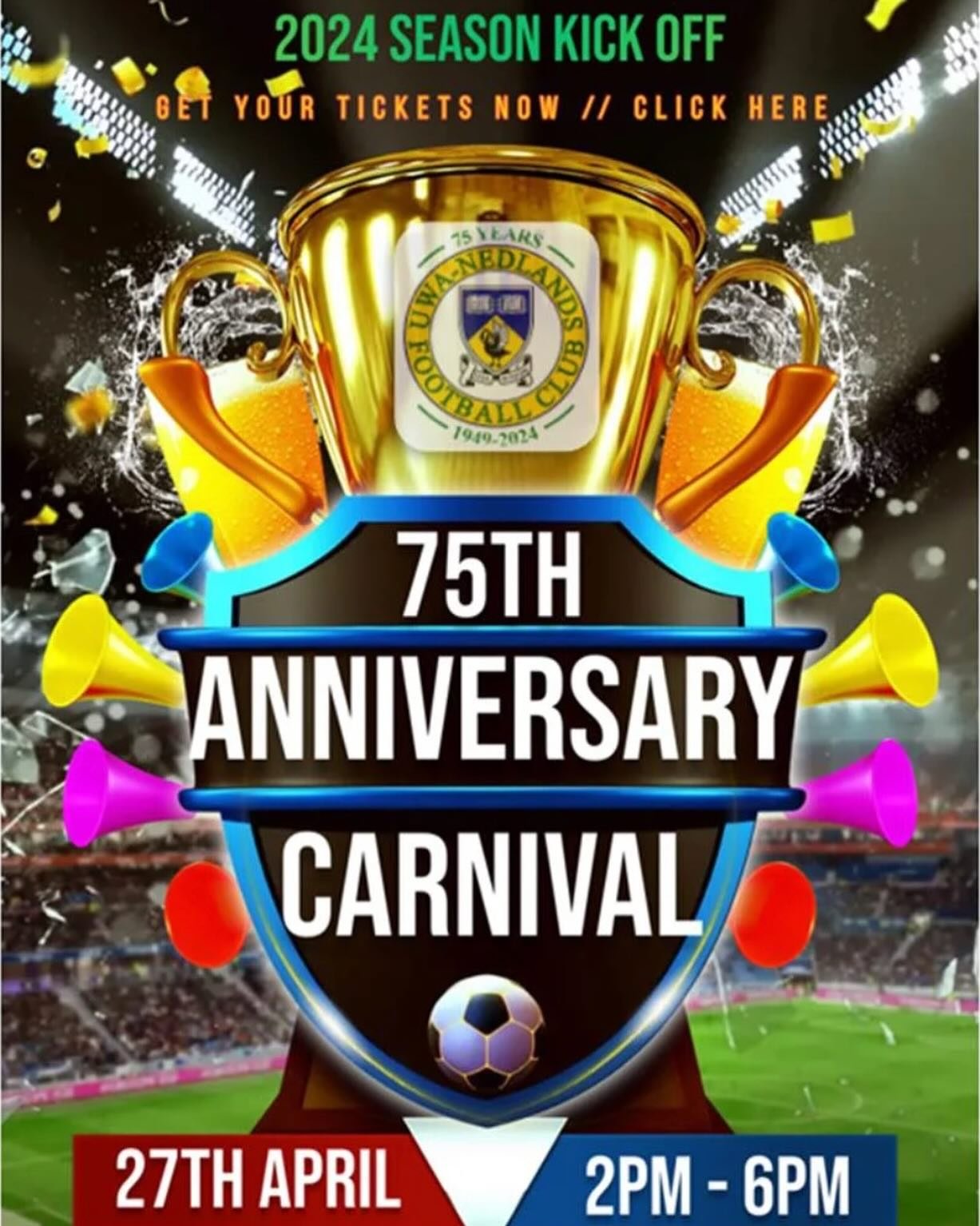 The 75th Anniversary Carnival Event is one of two of our biggest club events for the year. Both of our big events are dedicated to celebrating our 75th Year as a strong, united football club in Western Australia. UWA-Nedlands Football Club takes prid