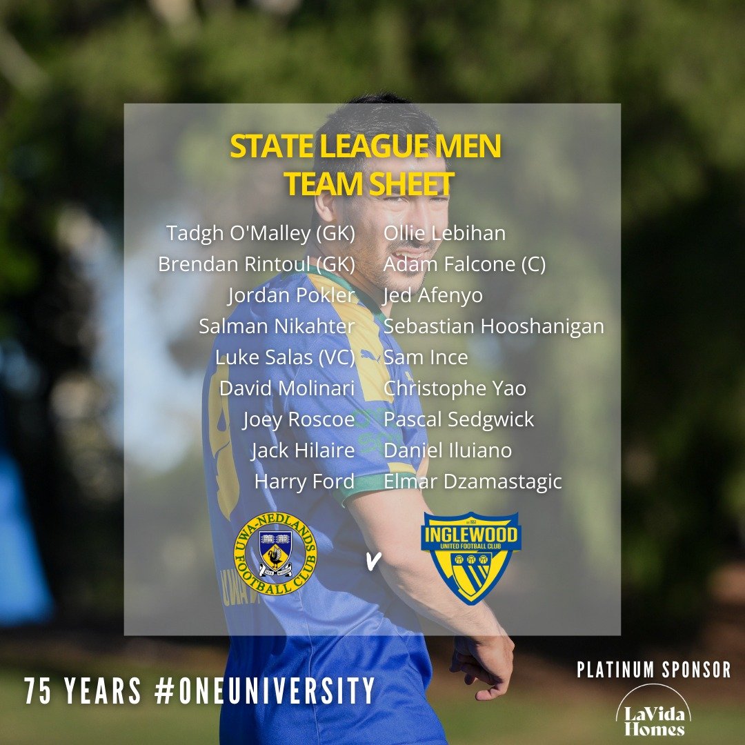 SQUAD for today's SLM Australia Cup round vs Inglewood United - Kick off in 1 Hour!

📍 Inglewood Stadium 

#ONEUniversity 

Thank you to our Club Platinum Sponsor @la_vida_homes 

📸 Cat Bryant Photography