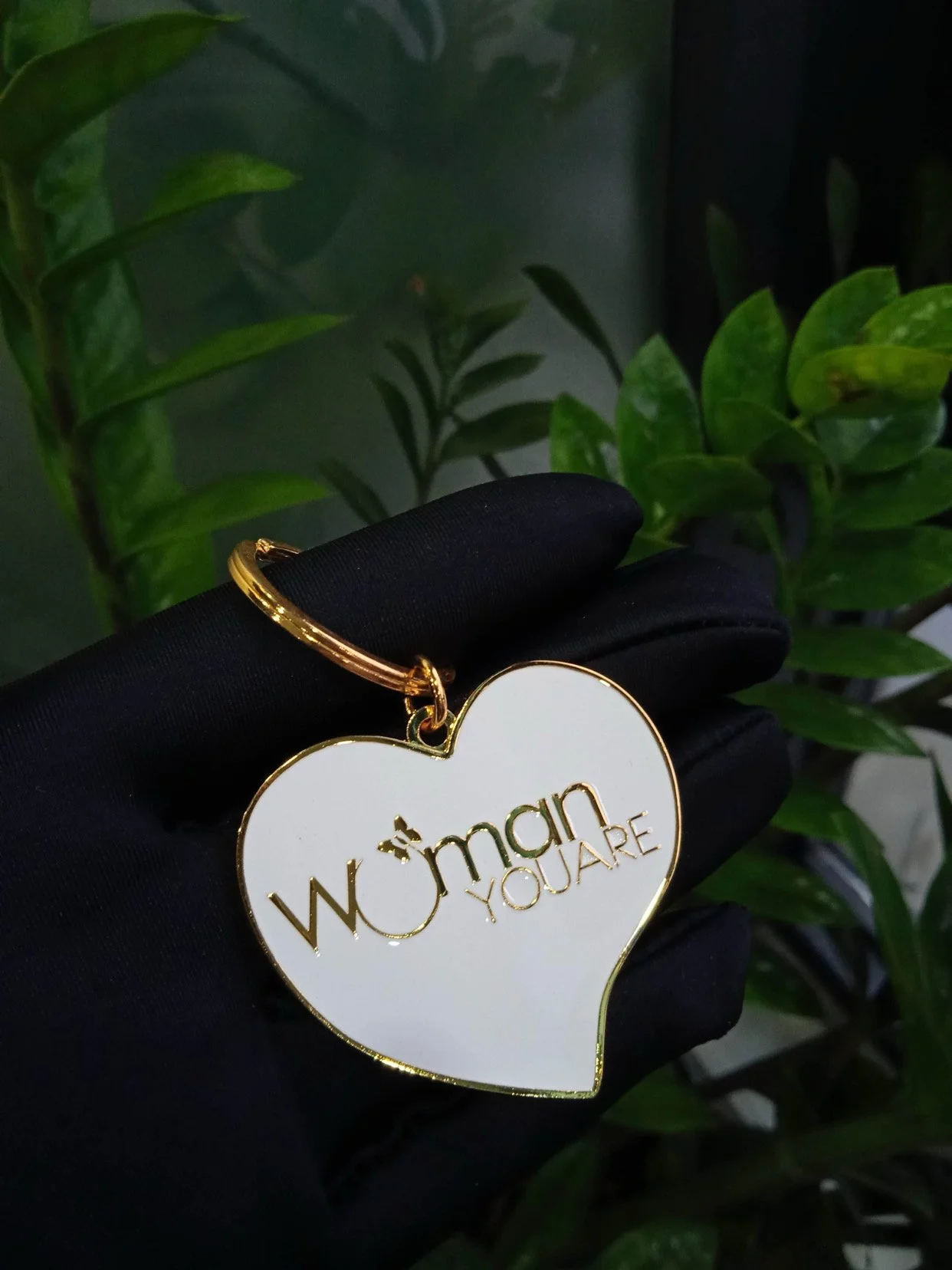 Woman You Are Logo Keychain-silver or gold
