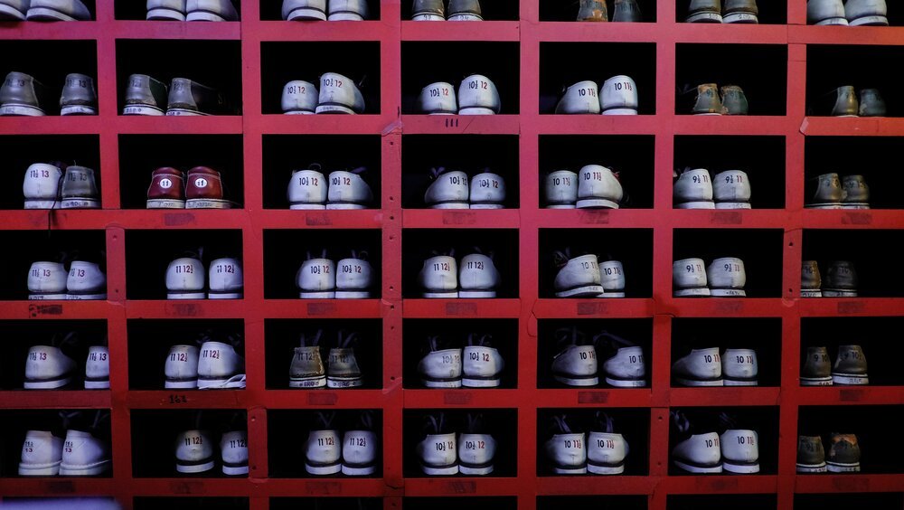Bowling Shoes | Organized | Red Shelf | White Shoes.jpeg