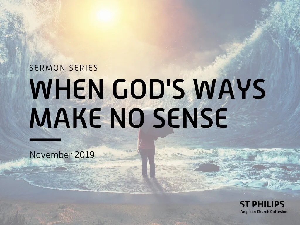 Malcolm Potts November 10th 2019 ~ When God's Ways Makes No Sense : Saul
