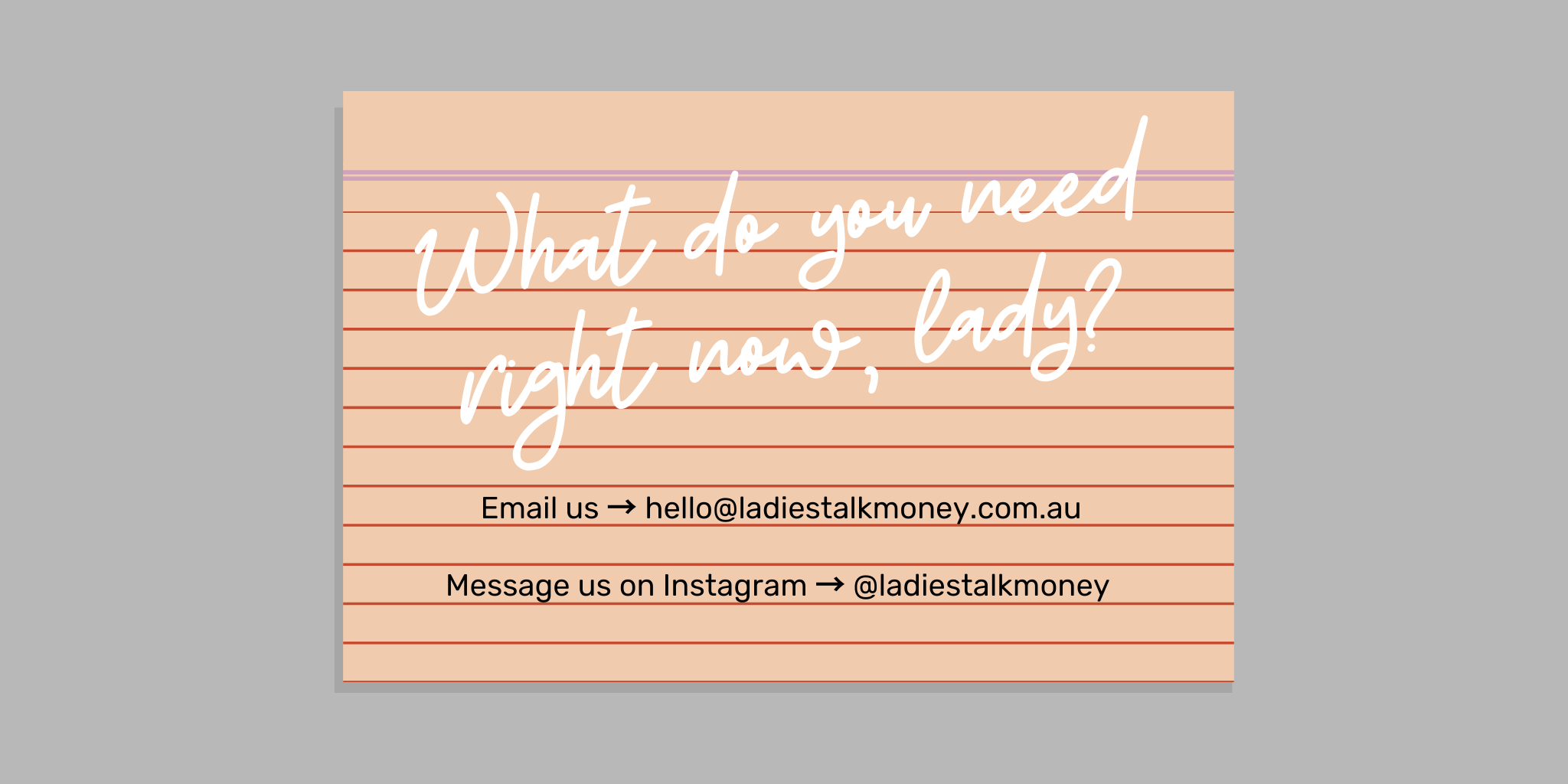 Copy of Hey lady, It’s incredibly hard to know where to start because things are changing constantly and you are being BOM.BAR.DED. with content from every person you’ve ever given your email to right now. However, i copy.png