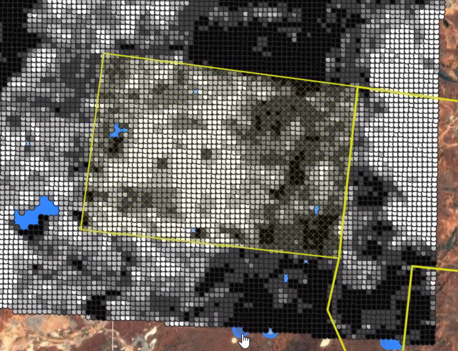 Measuring soil carbon from satellite in the desert where land management is the only variable.