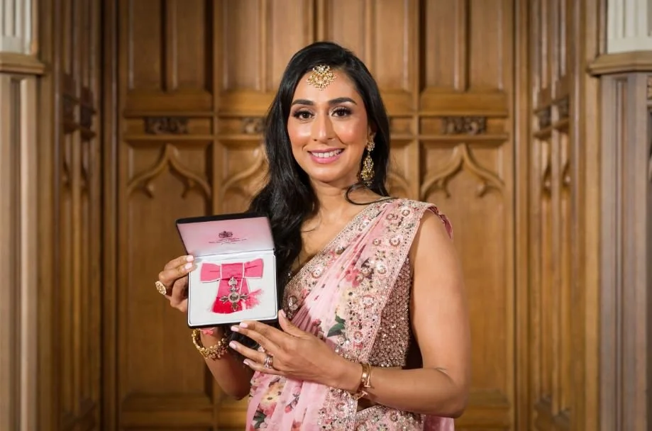 British south Asian woman awarded MBE Investiture