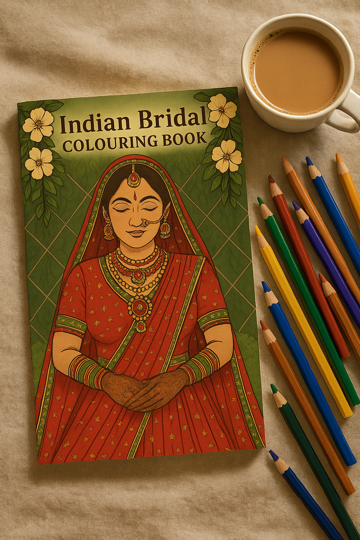 Indian Bridal Colouring Book: A meditative journey through celebration, softness, and self