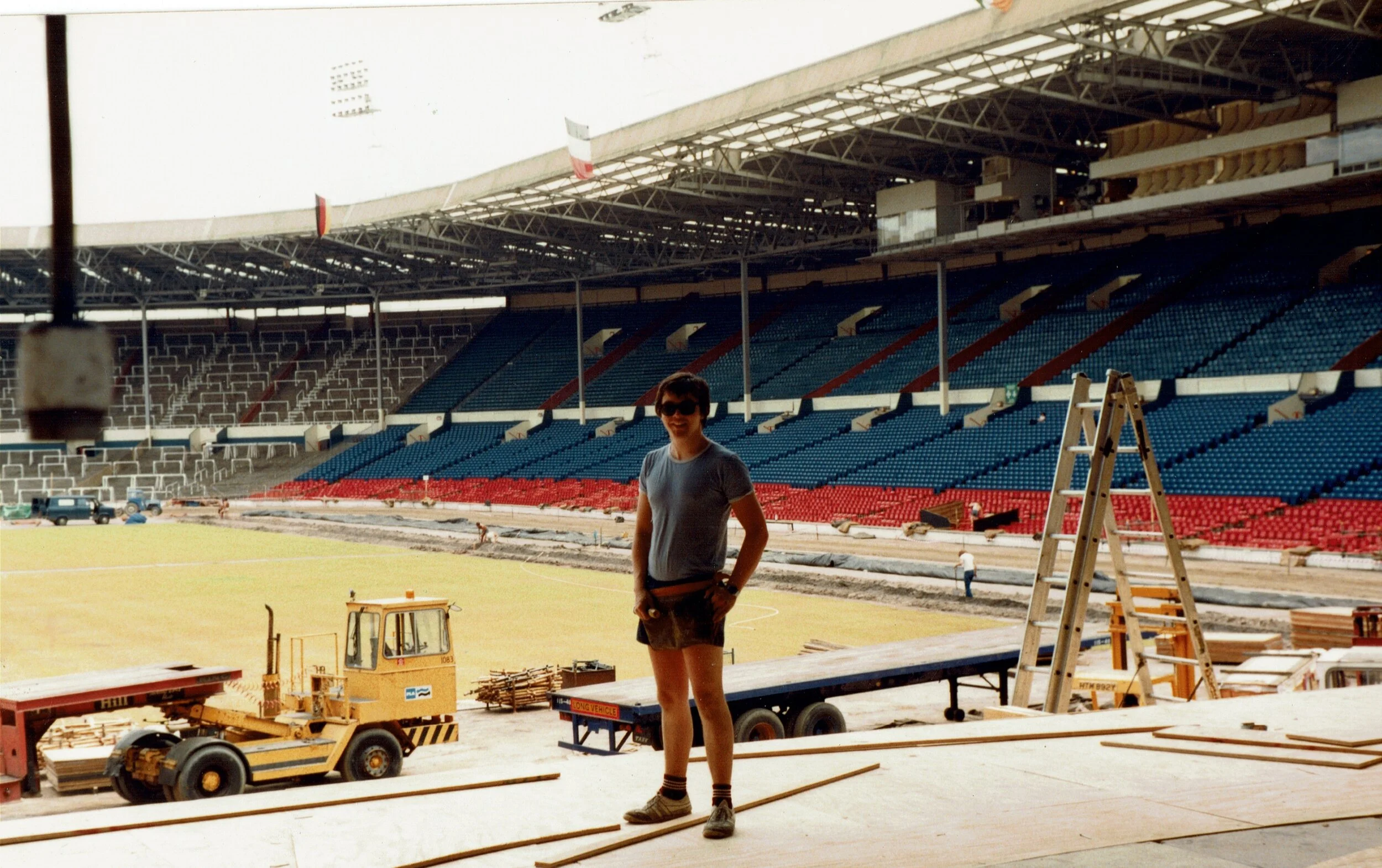 Live Aid build, Wembley, (Frank Mcguire)
