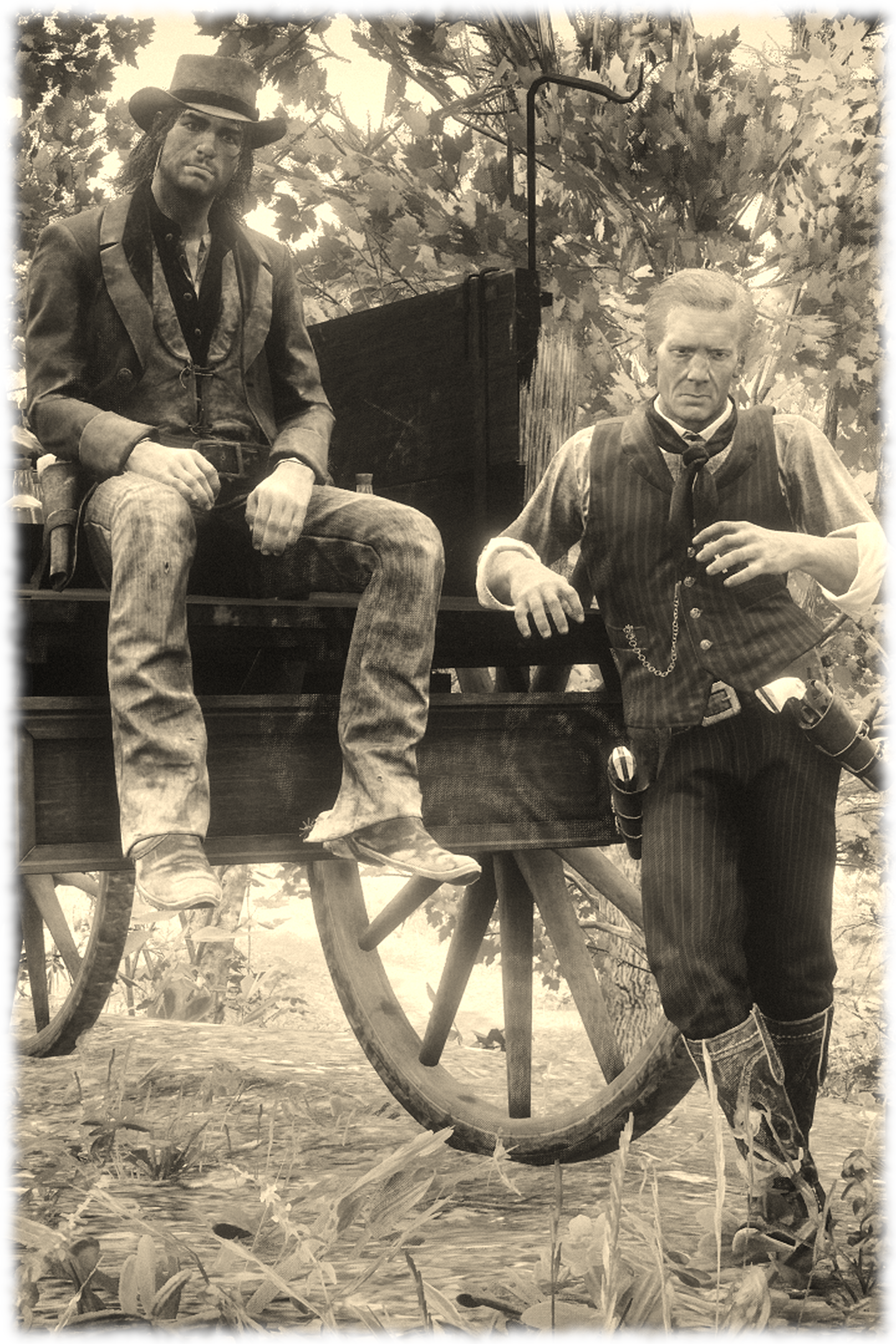 Red Dead Redemption 2 | RDR2 | Photo Mode | Virtual Photography | .png Hosea + Marston Portrait