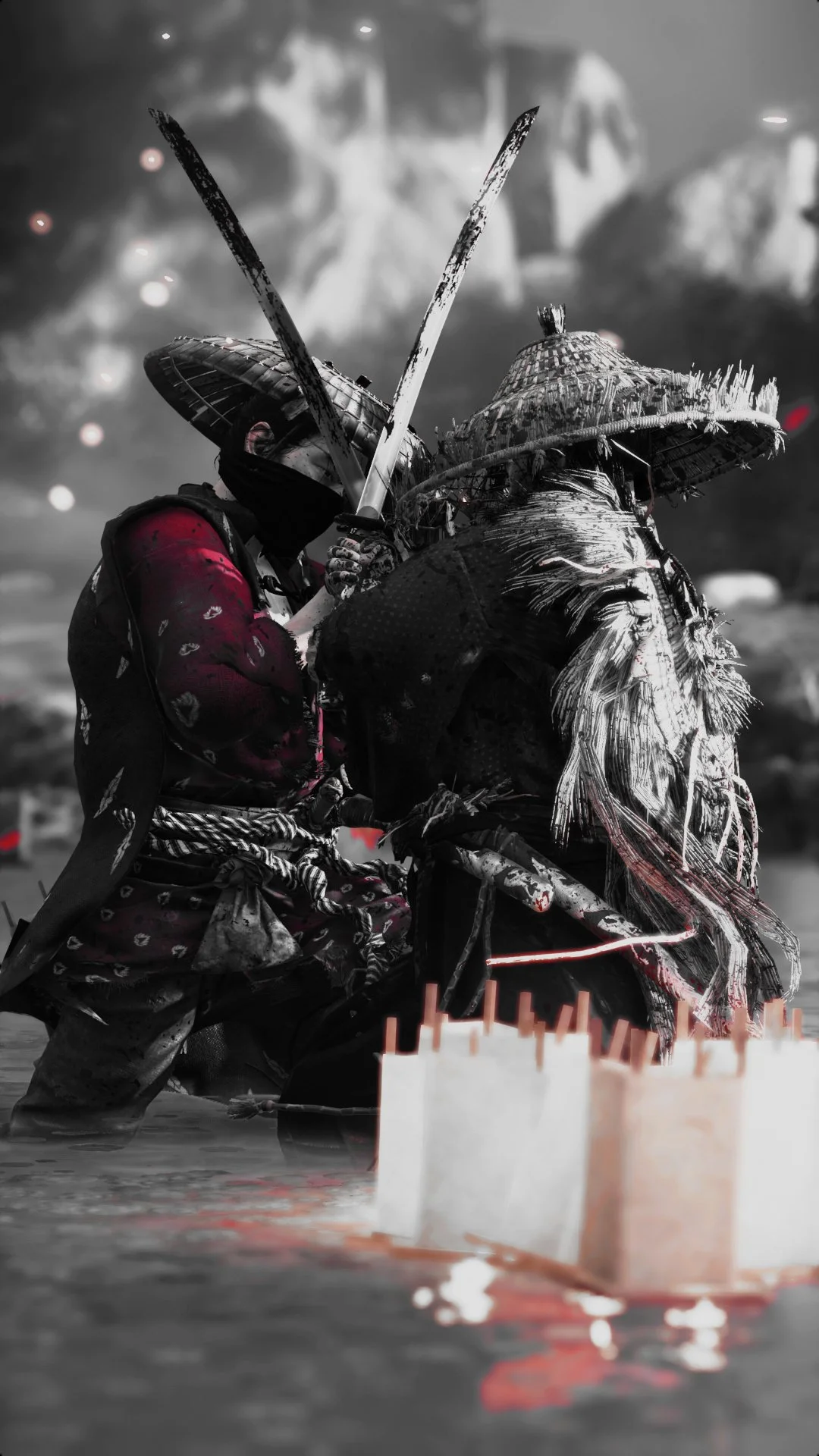 GOT | Ghost Of Tsushima + Photo Mode + Virtual Photography + Jin Sakai + action shot + 9:16 + Ryuzo