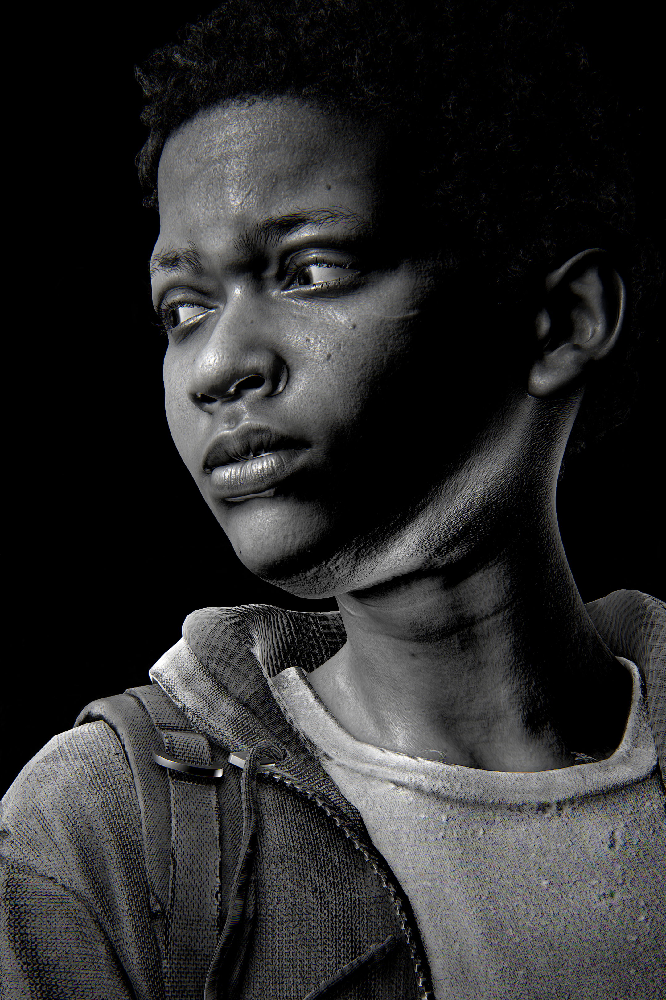 The Last of Us Part 1 | TLOU 1 | Photo Mode | Virtual Photography | #photomode #virtualphotography #portrait #blackandwhite |  Sam