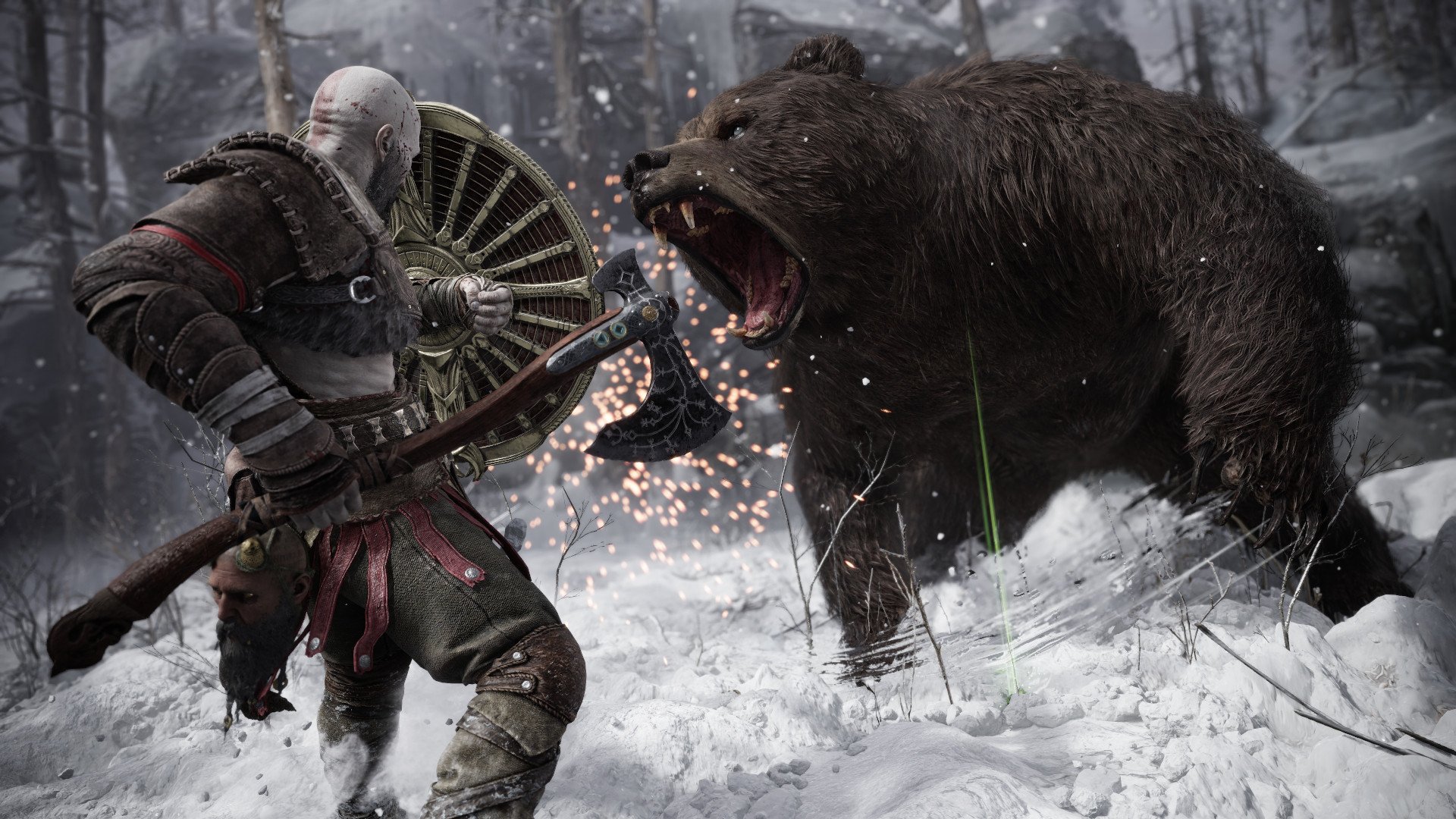 GOW Kratos Vs Bear Bjorn