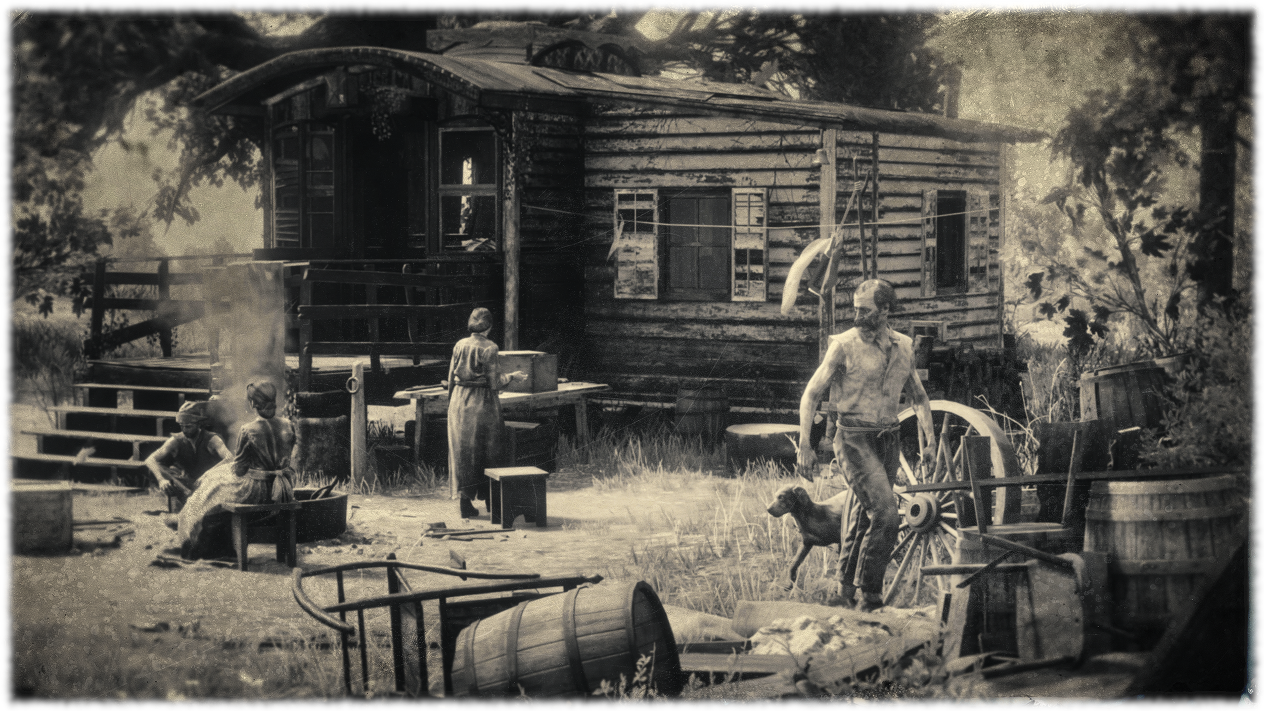 Red Dead Redemption 2 | RDR2 | Photo Mode | Virtual Photography | .png Rhodes Town NPC's and scenery