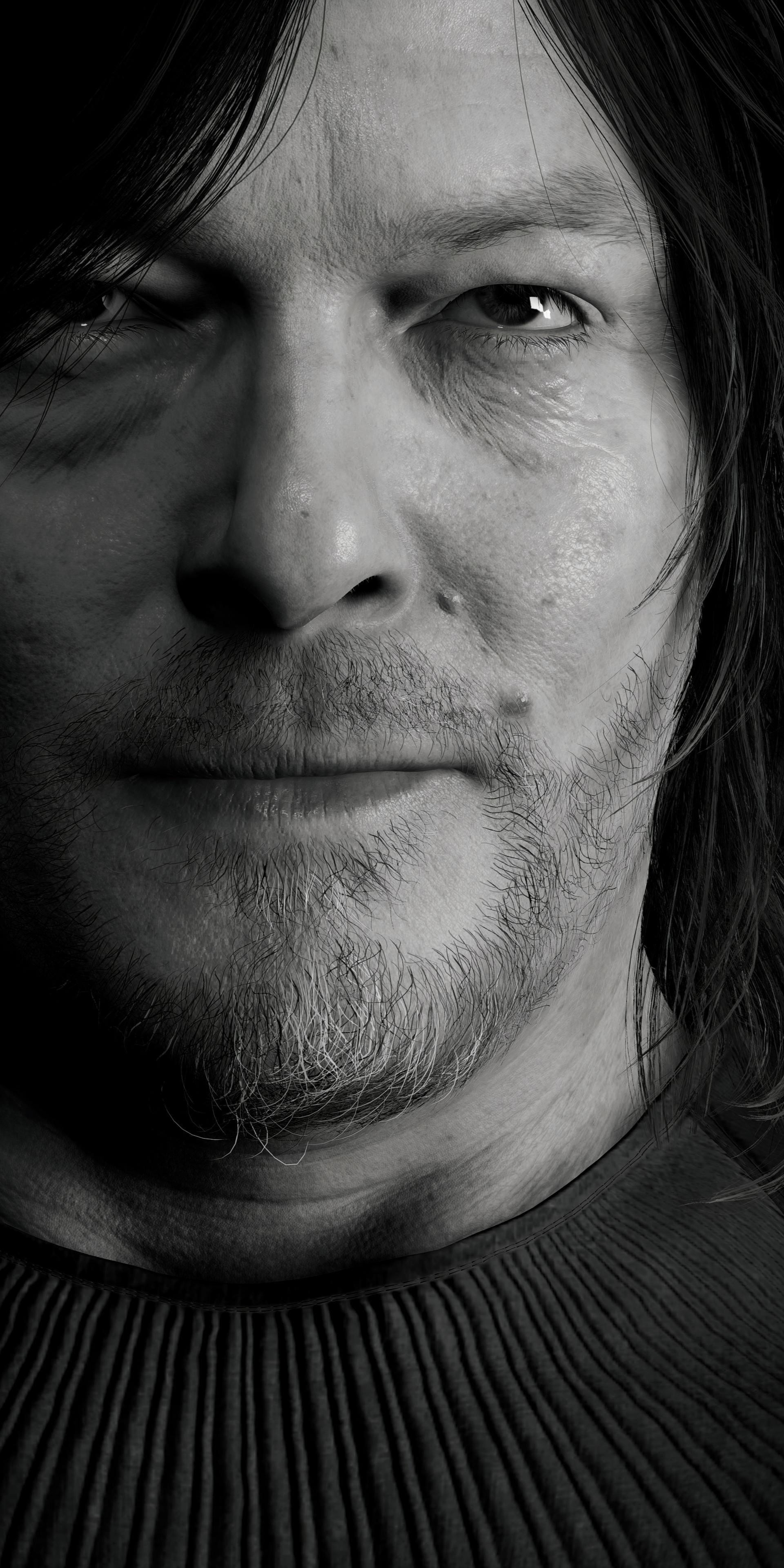 Death Stranding 2 .png Norman Reedus black & white