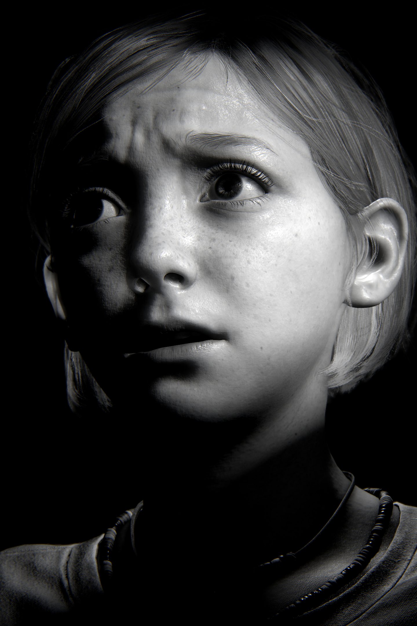 The Last of Us Part 1 | TLOU 1 | Photo Mode | Virtual Photography | #photomode #virtualphotography #portrait #blackandwhite |  Sarah
