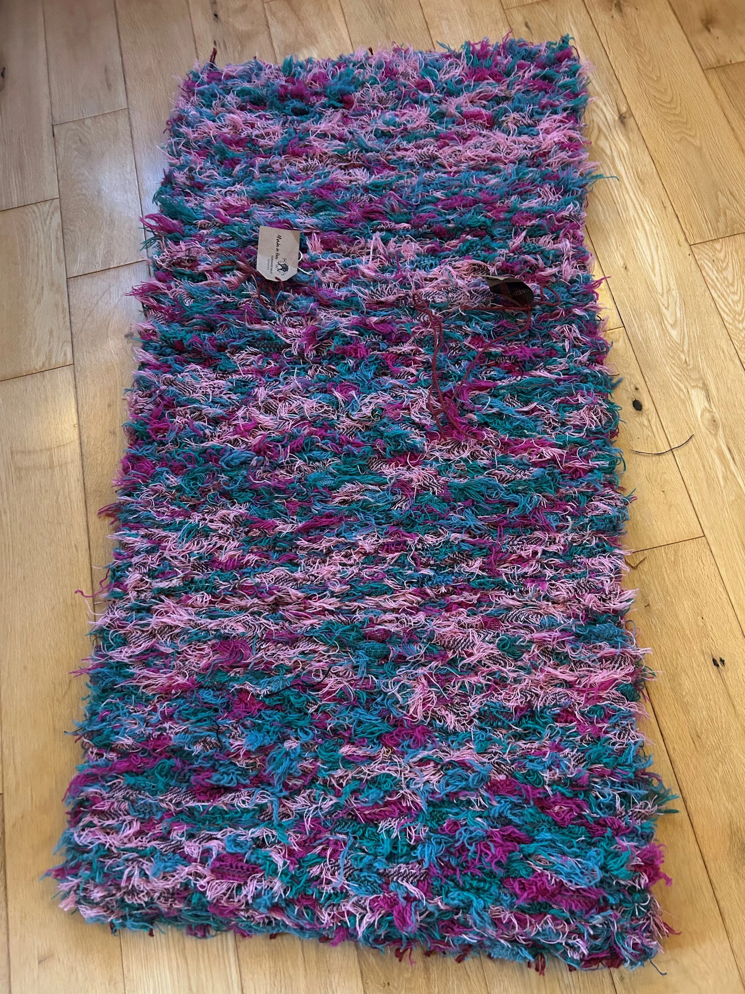 A Uniquely Colourful Handwoven Wool Rug