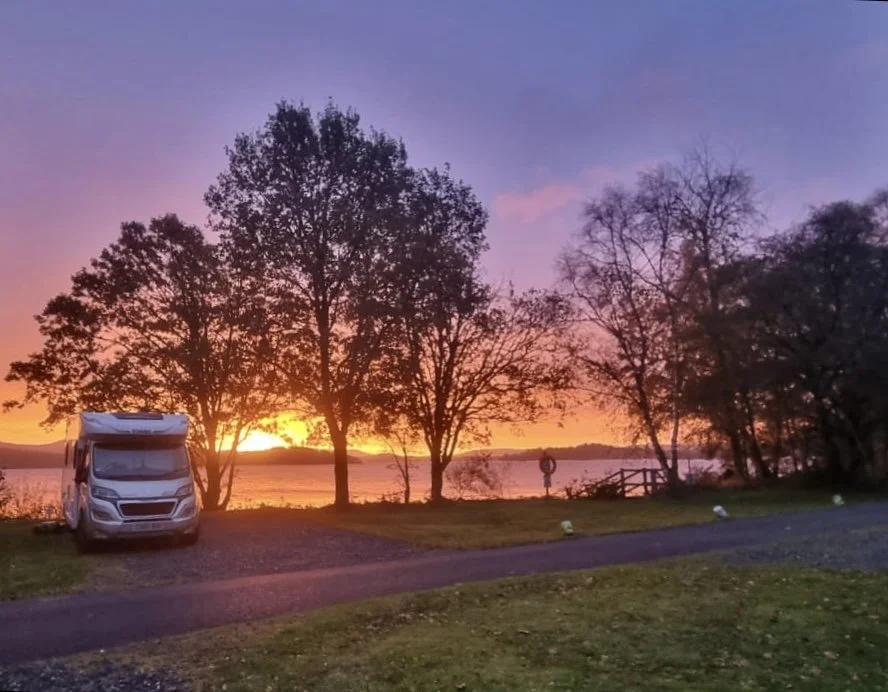 Luss Campsite Sunrise With Motorhome.jpg