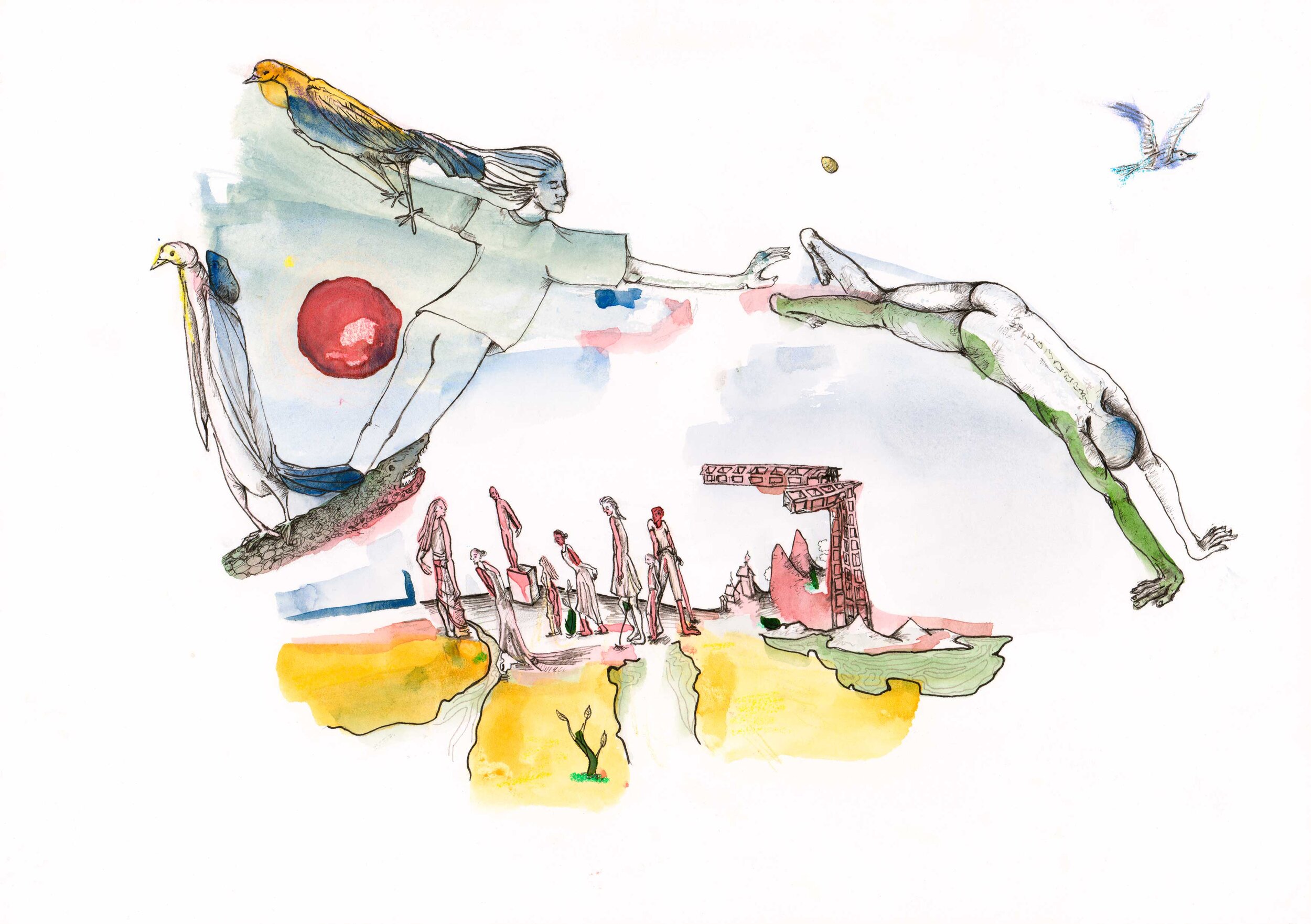 'Reach Out an Touch Me' A4 Giclée Print