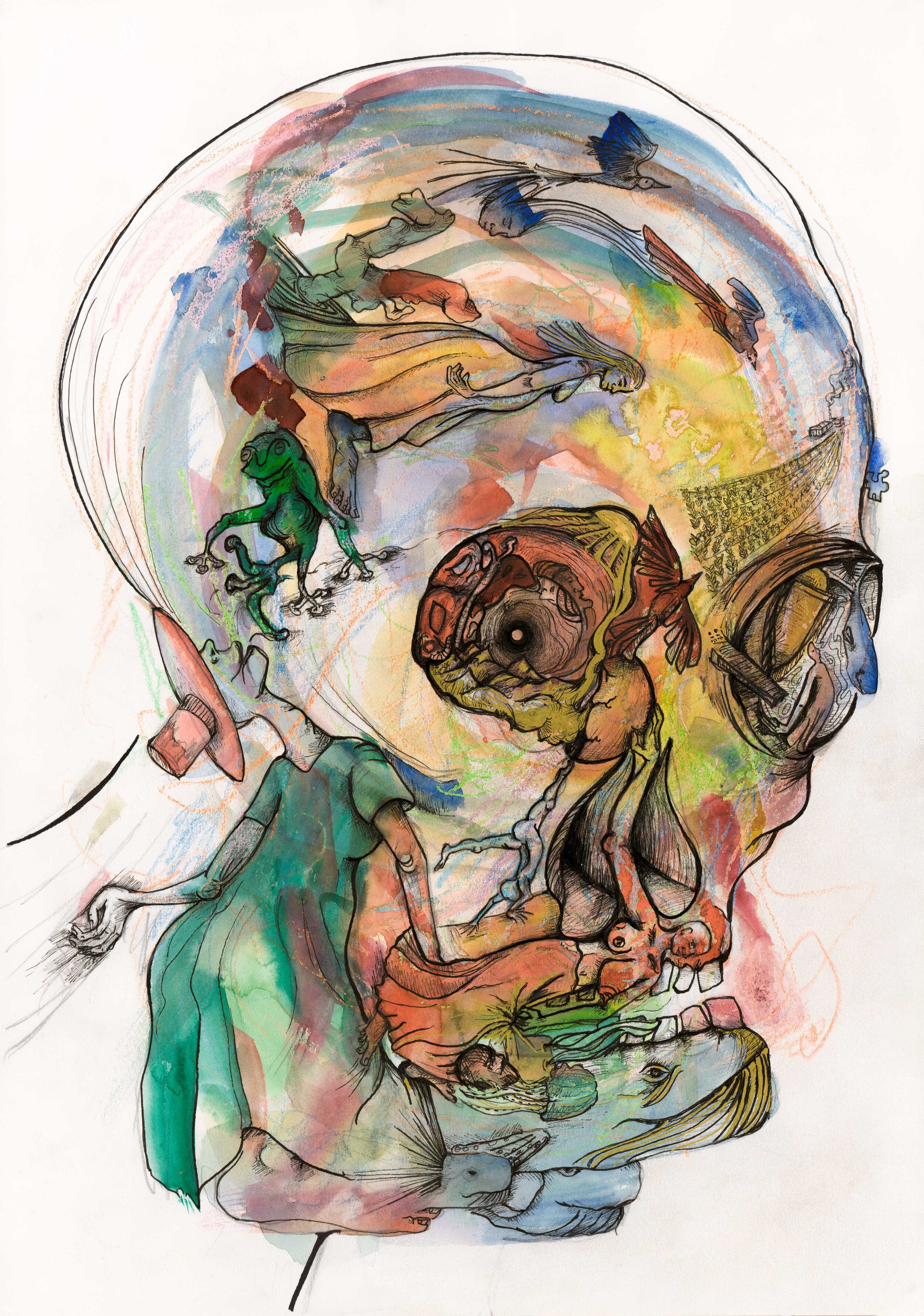 'Living on the Edges' A3 Giclée Print